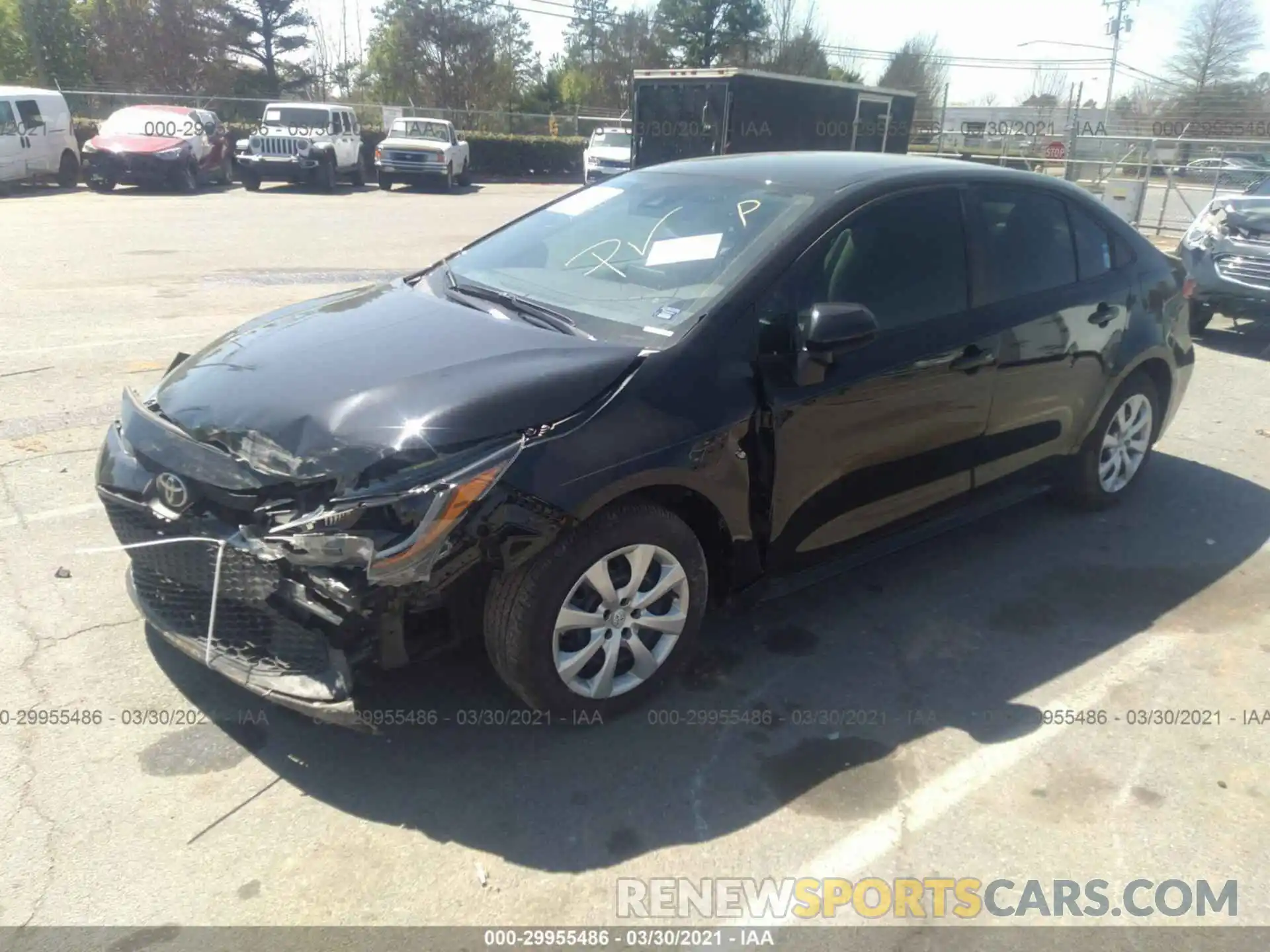 2 Photograph of a damaged car 5YFEPRAE8LP088533 TOYOTA COROLLA 2020