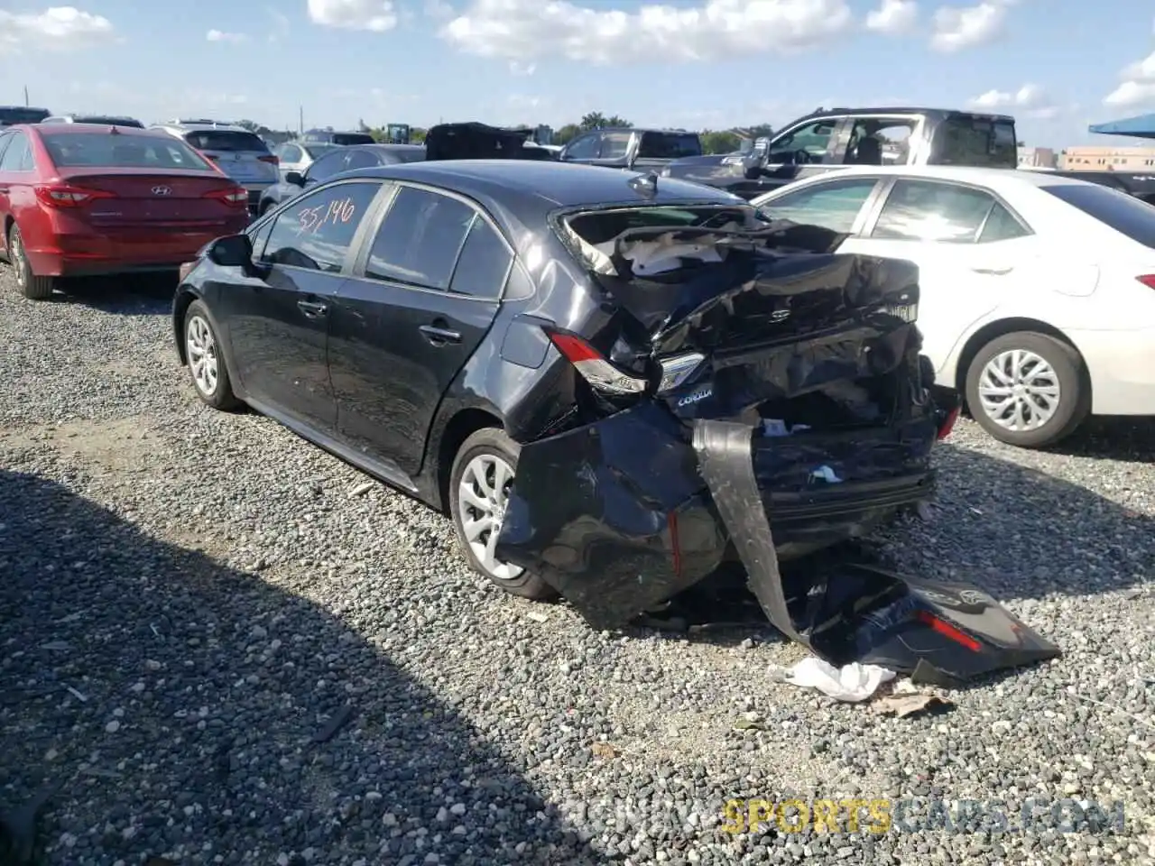 3 Photograph of a damaged car 5YFEPRAE8LP089245 TOYOTA COROLLA 2020