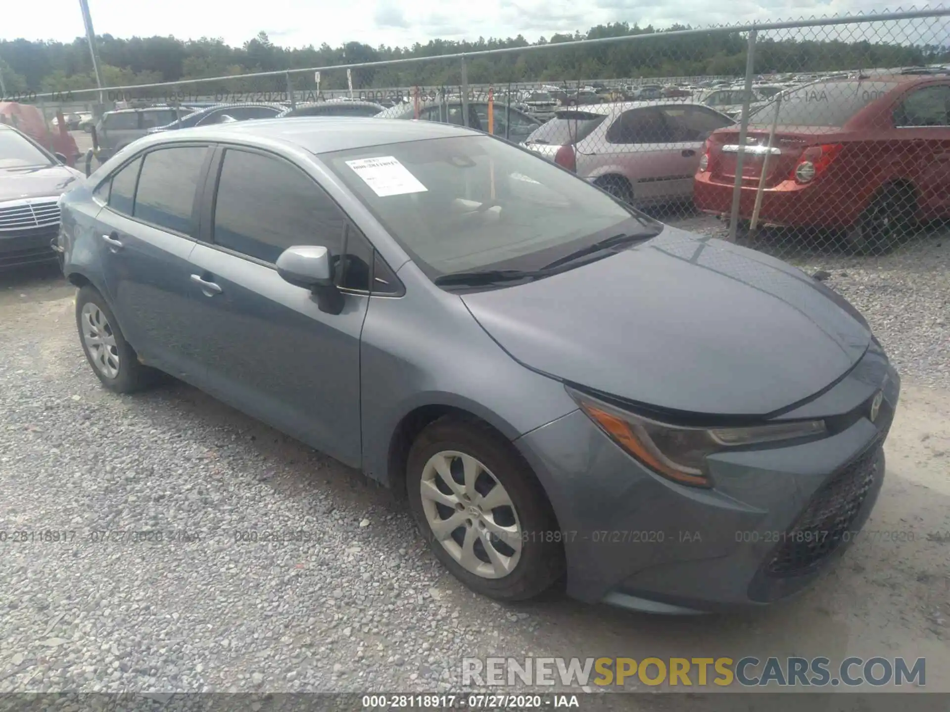 1 Photograph of a damaged car 5YFEPRAE8LP090296 TOYOTA COROLLA 2020