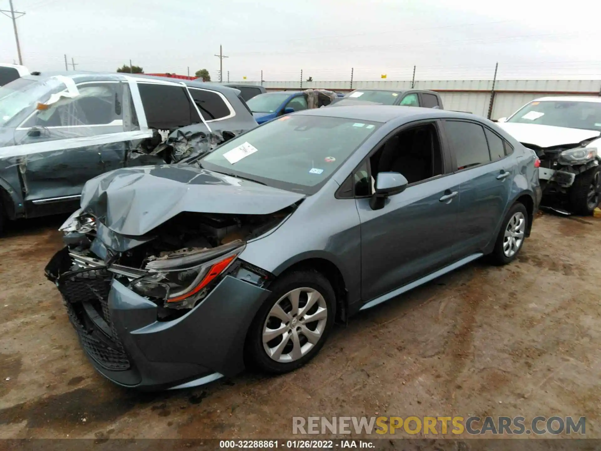 2 Photograph of a damaged car 5YFEPRAE8LP091108 TOYOTA COROLLA 2020