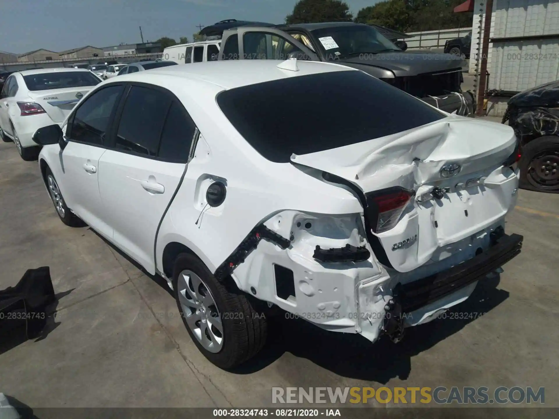 3 Photograph of a damaged car 5YFEPRAE8LP092744 TOYOTA COROLLA 2020