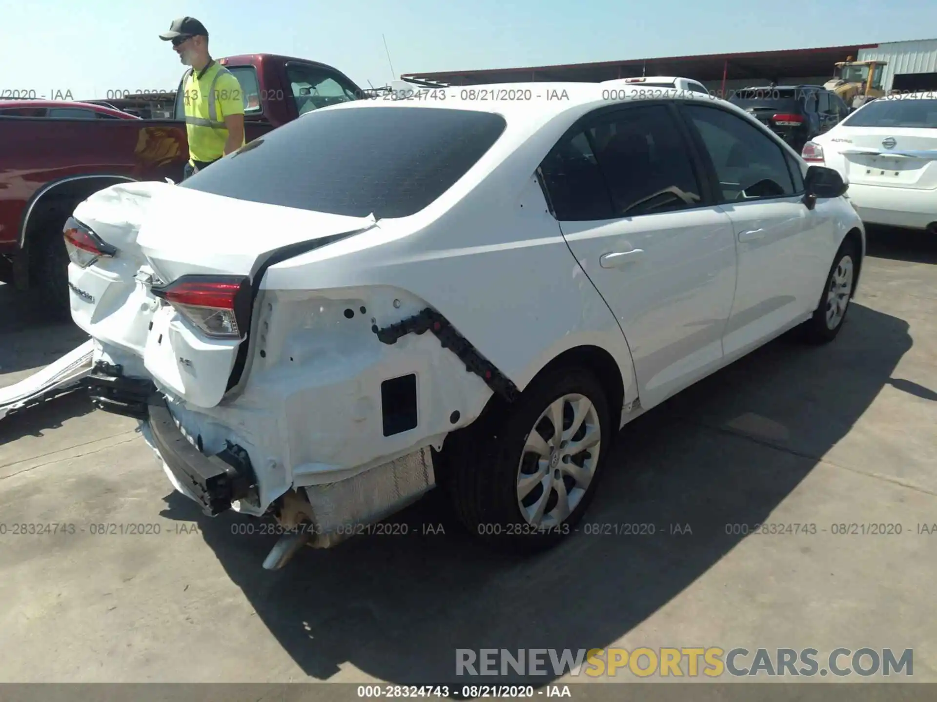 4 Photograph of a damaged car 5YFEPRAE8LP092744 TOYOTA COROLLA 2020