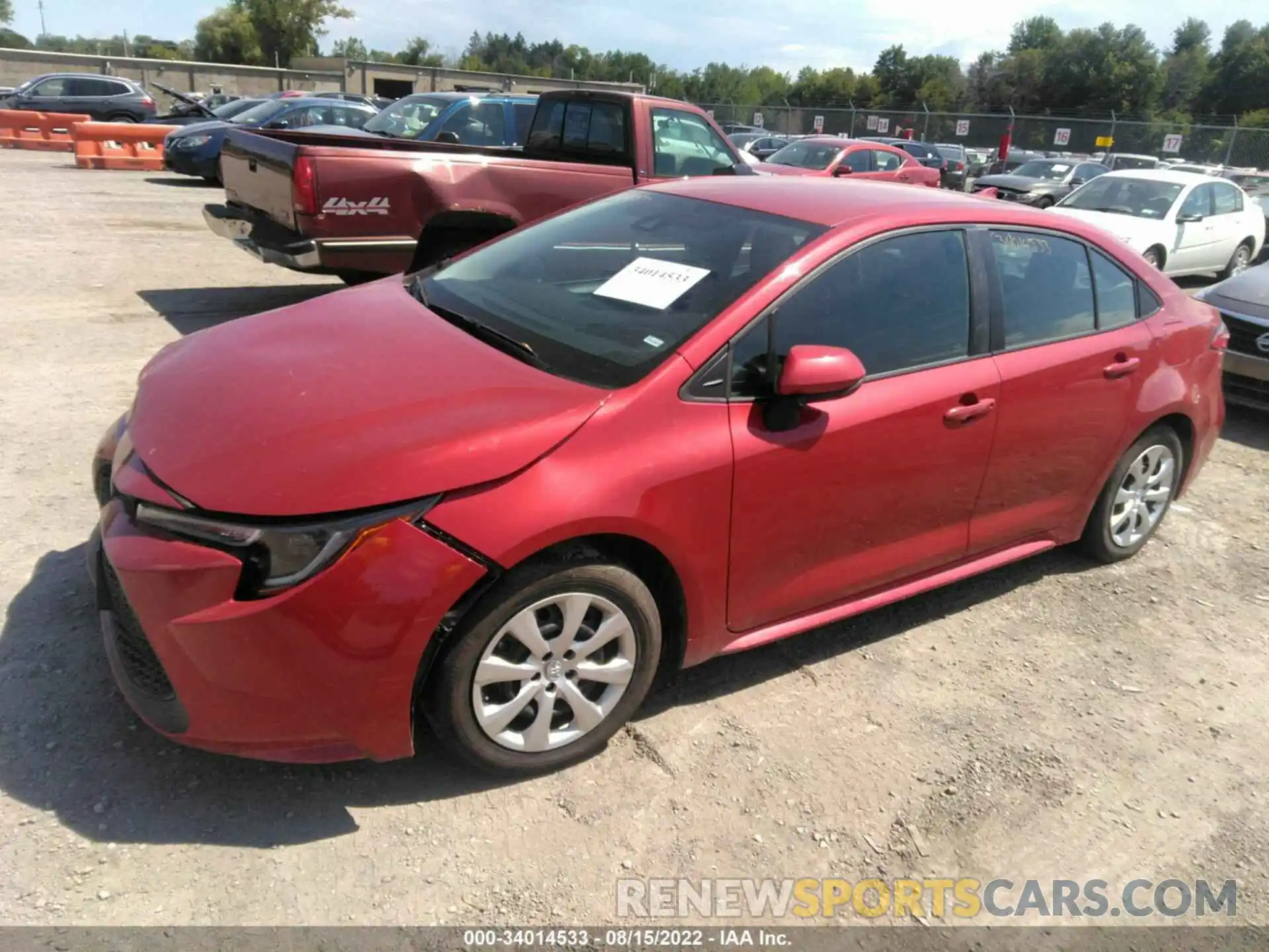 2 Photograph of a damaged car 5YFEPRAE8LP093313 TOYOTA COROLLA 2020