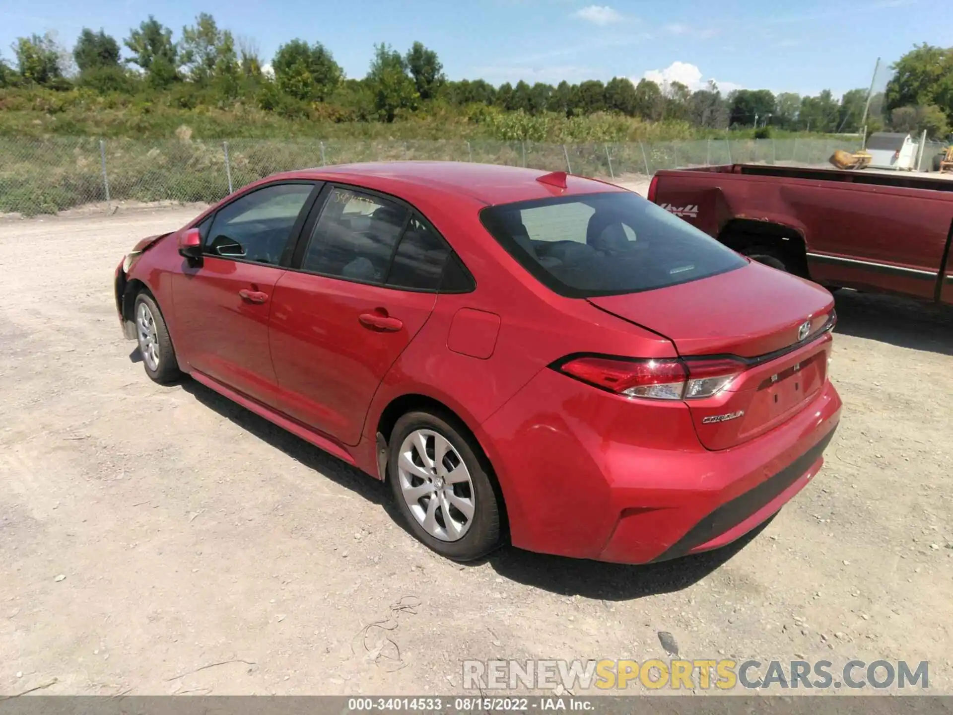 3 Photograph of a damaged car 5YFEPRAE8LP093313 TOYOTA COROLLA 2020