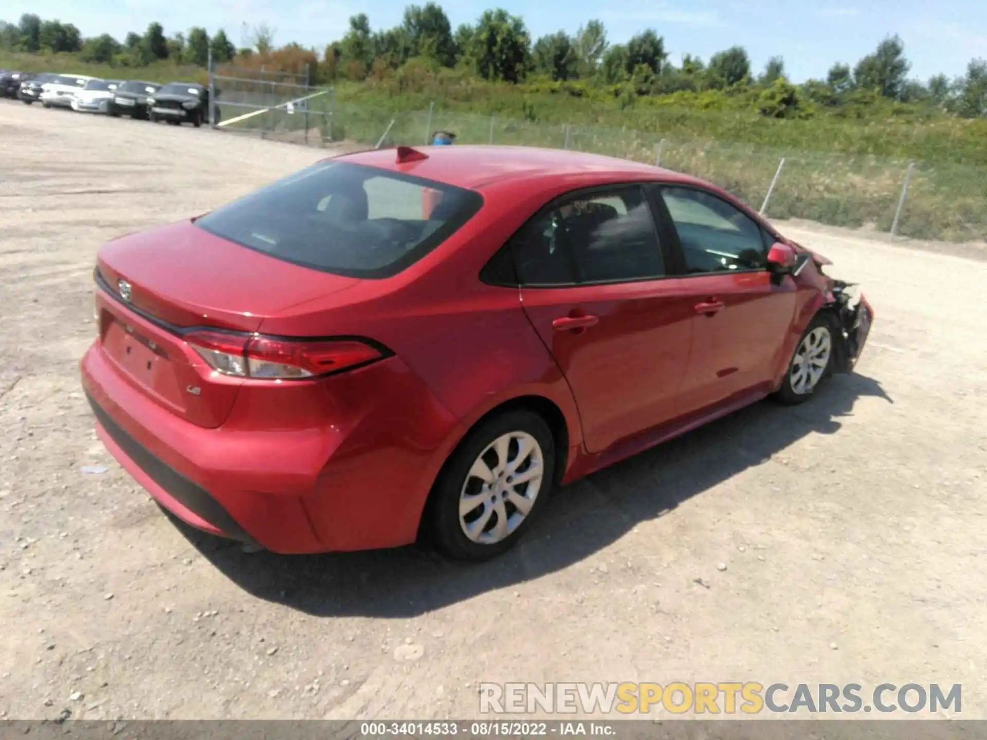 4 Photograph of a damaged car 5YFEPRAE8LP093313 TOYOTA COROLLA 2020