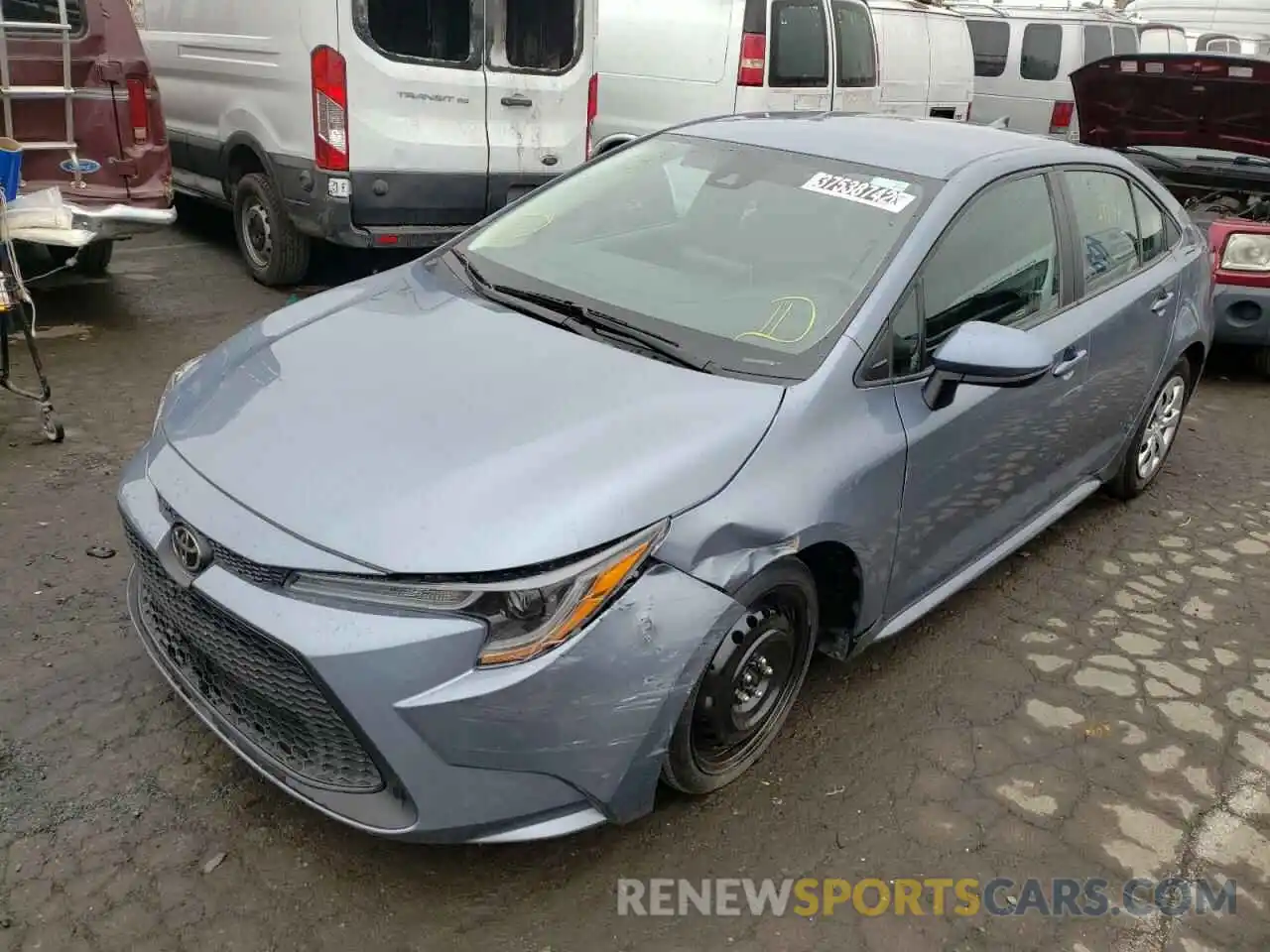 2 Photograph of a damaged car 5YFEPRAE8LP095577 TOYOTA COROLLA 2020