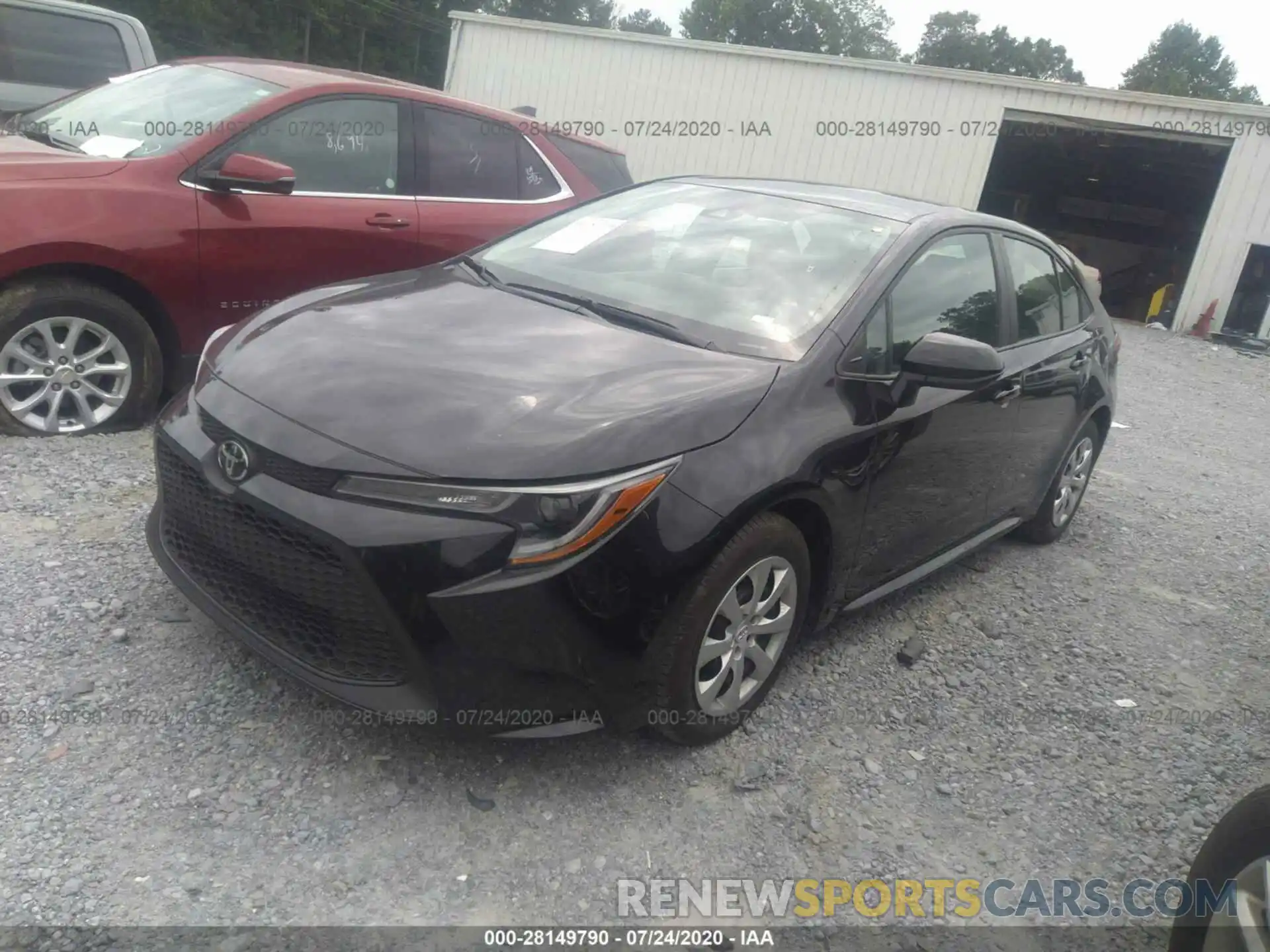 2 Photograph of a damaged car 5YFEPRAE8LP096468 TOYOTA COROLLA 2020