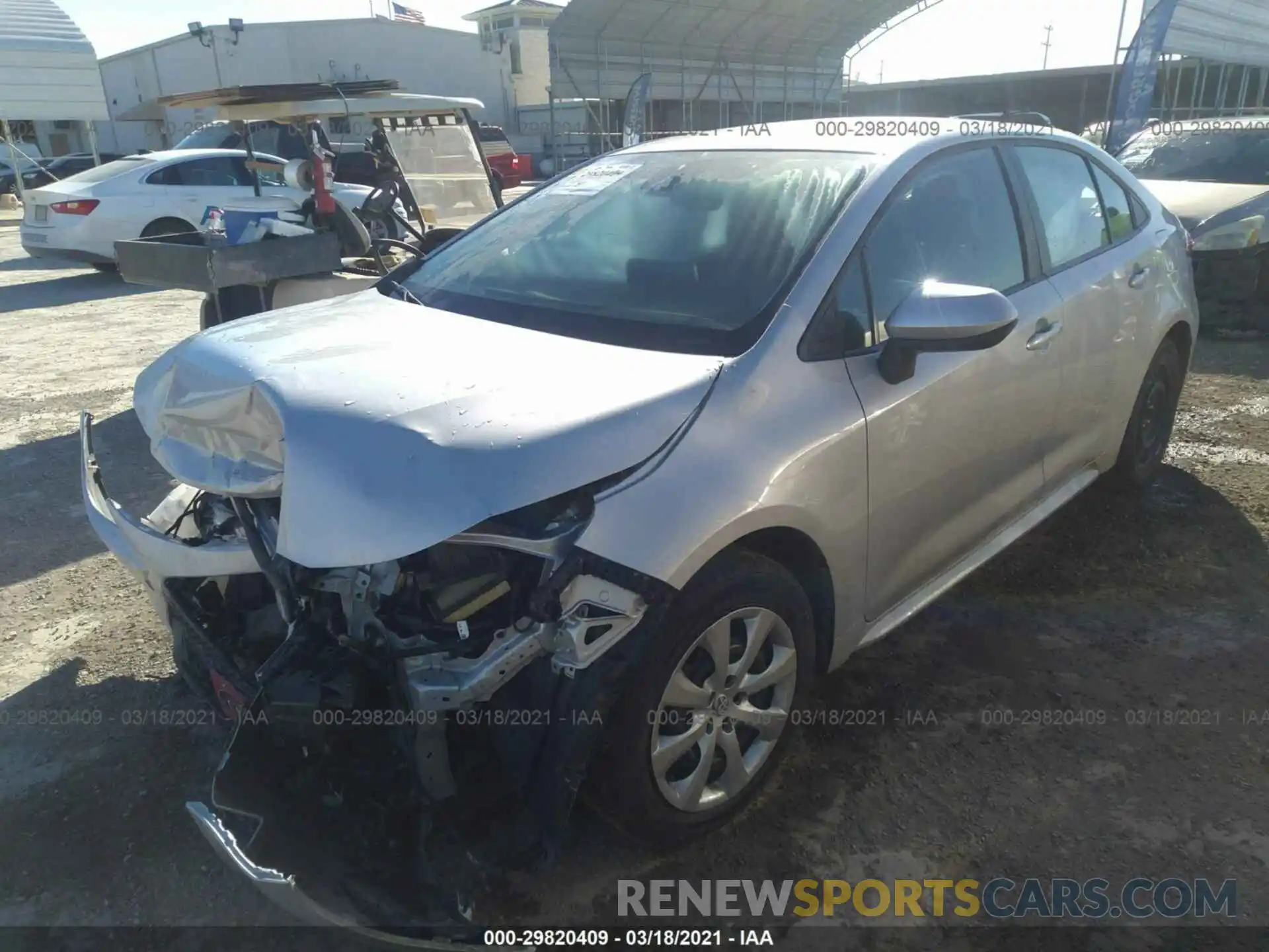 2 Photograph of a damaged car 5YFEPRAE8LP096860 TOYOTA COROLLA 2020