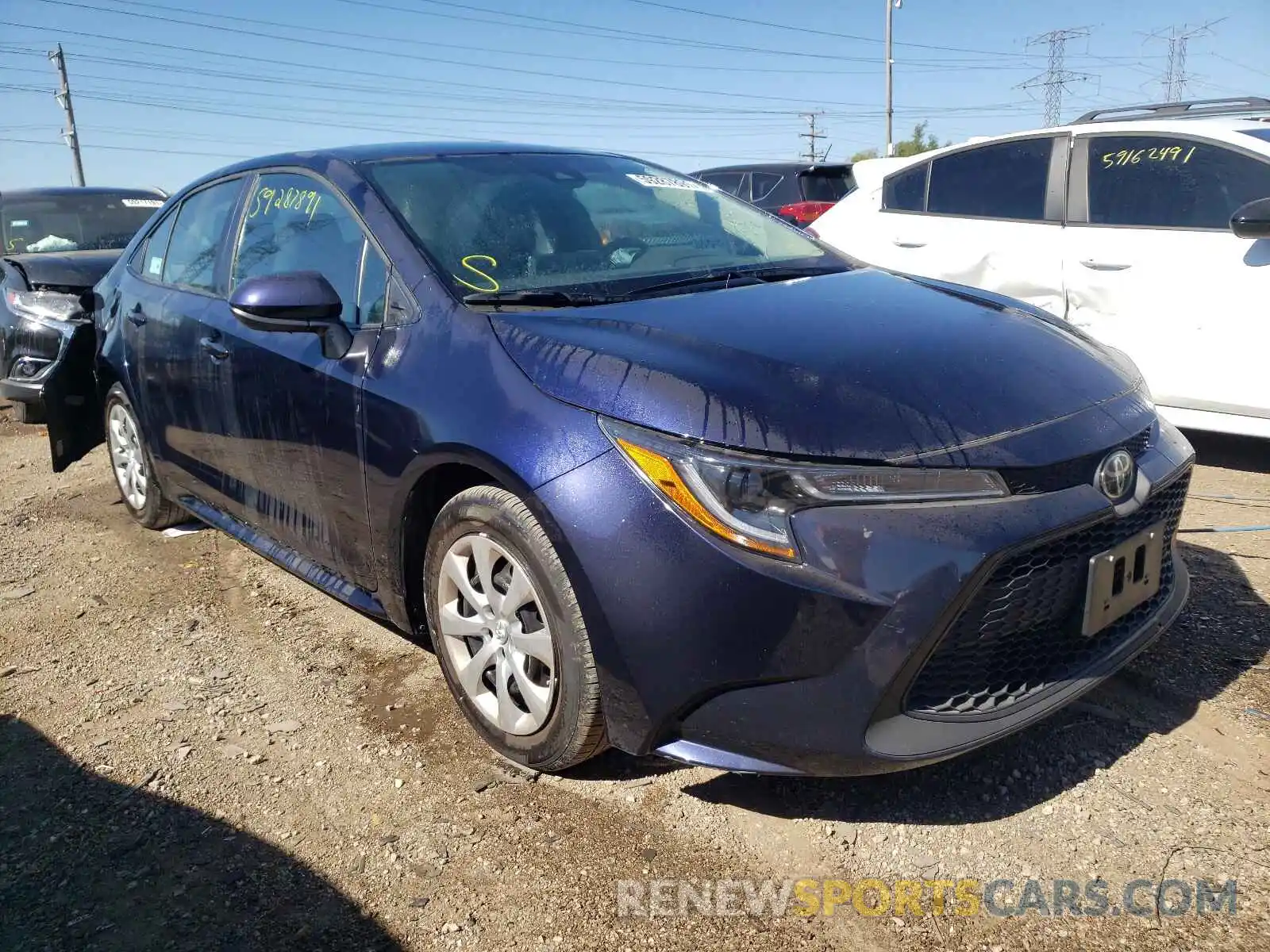 1 Photograph of a damaged car 5YFEPRAE8LP099581 TOYOTA COROLLA 2020