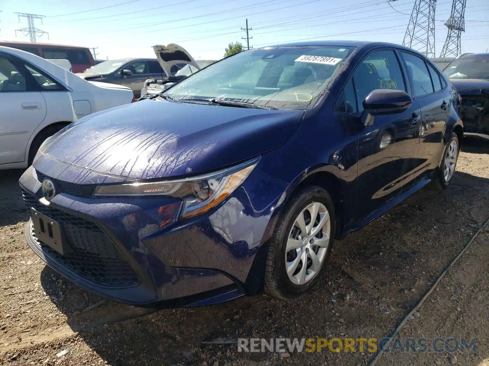 2 Photograph of a damaged car 5YFEPRAE8LP099581 TOYOTA COROLLA 2020