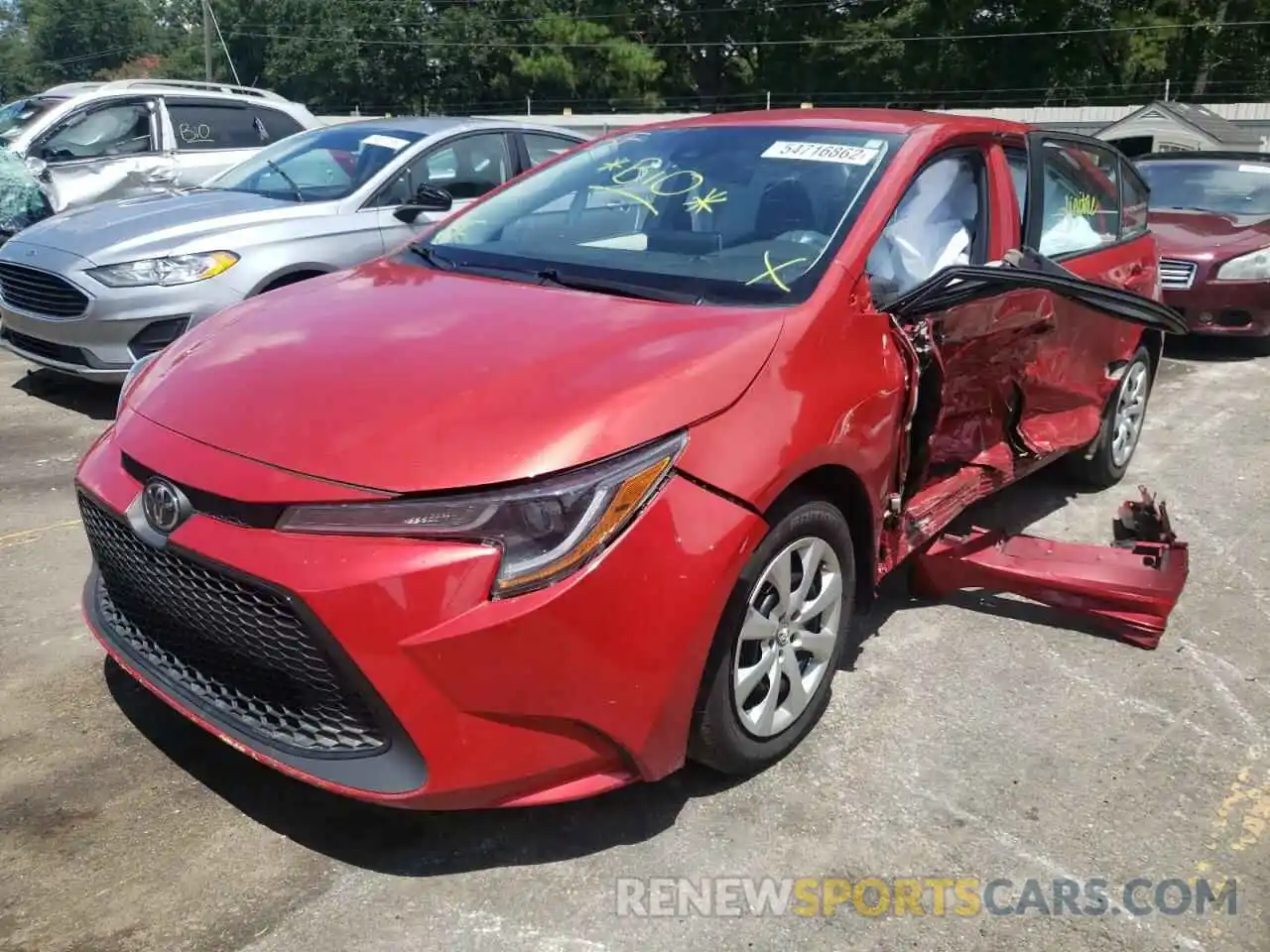 2 Photograph of a damaged car 5YFEPRAE8LP101927 TOYOTA COROLLA 2020