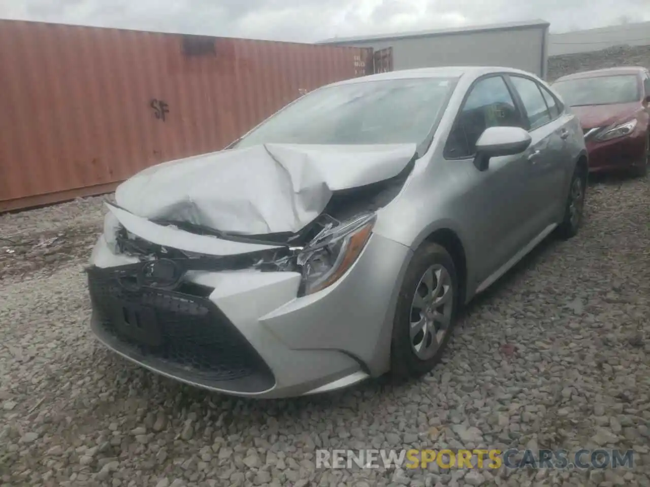 2 Photograph of a damaged car 5YFEPRAE8LP102253 TOYOTA COROLLA 2020