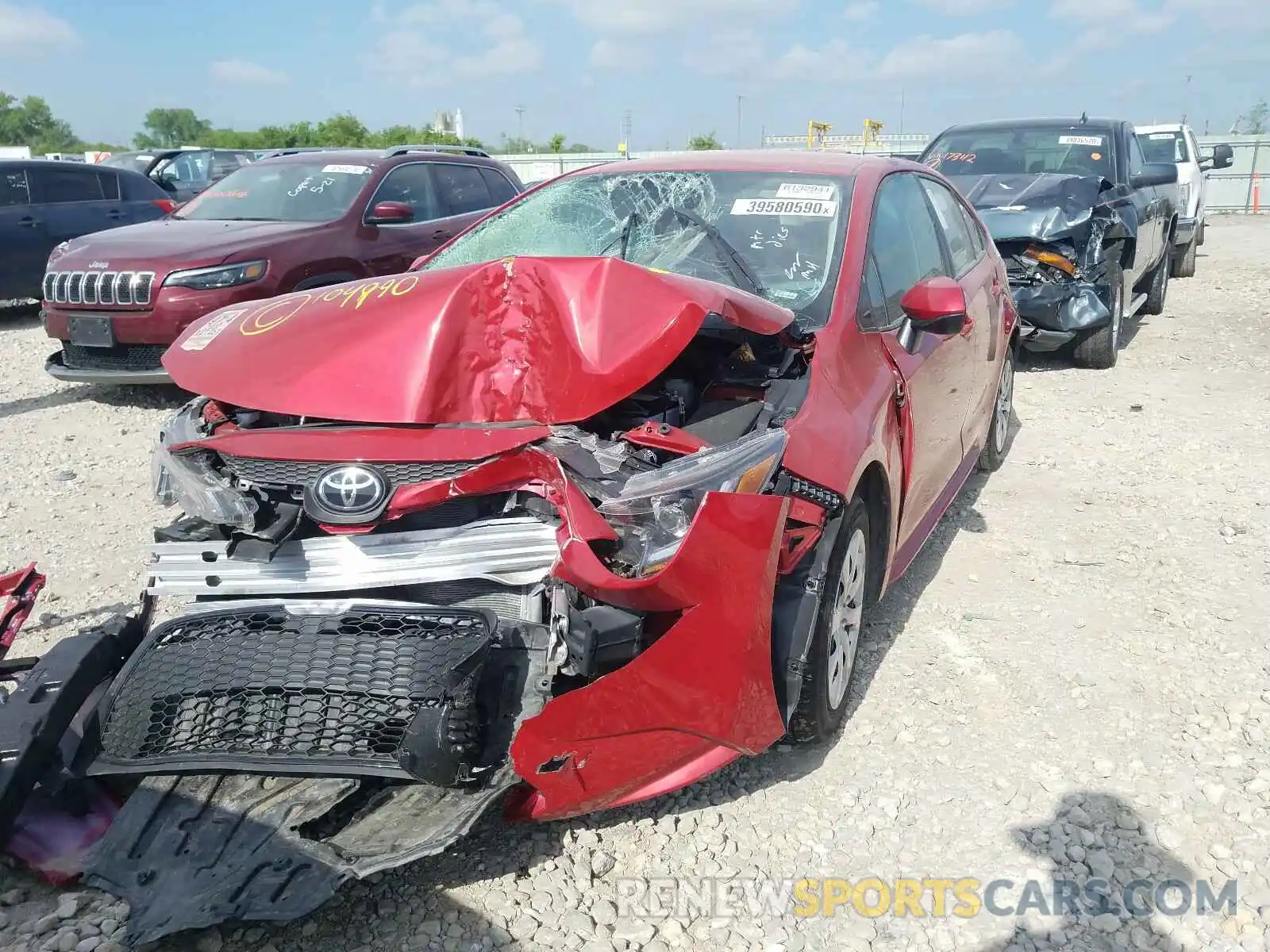 2 Photograph of a damaged car 5YFEPRAE8LP104990 TOYOTA COROLLA 2020