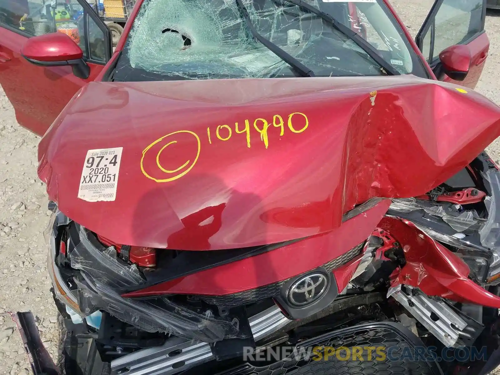 7 Photograph of a damaged car 5YFEPRAE8LP104990 TOYOTA COROLLA 2020