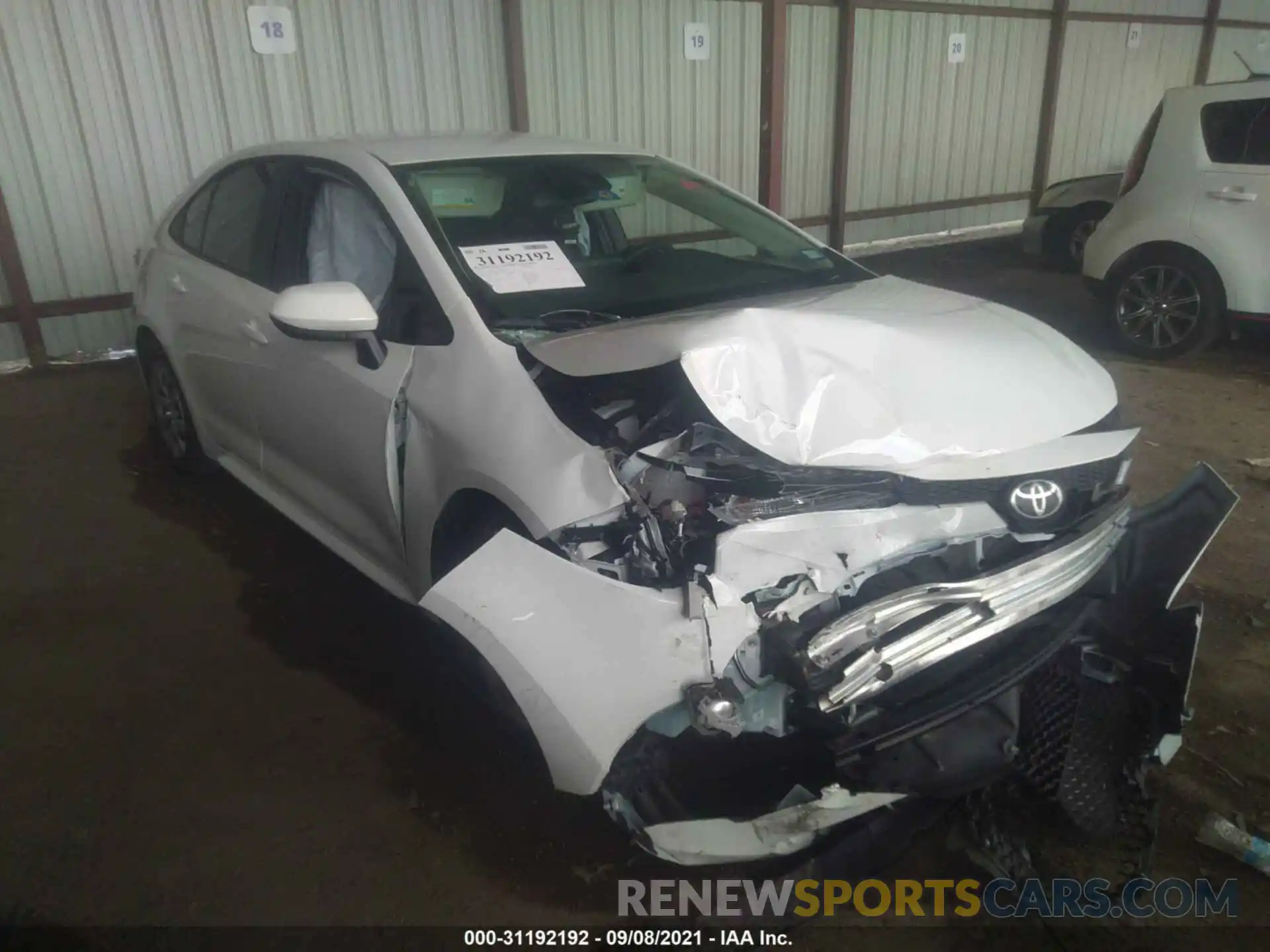 1 Photograph of a damaged car 5YFEPRAE8LP105394 TOYOTA COROLLA 2020