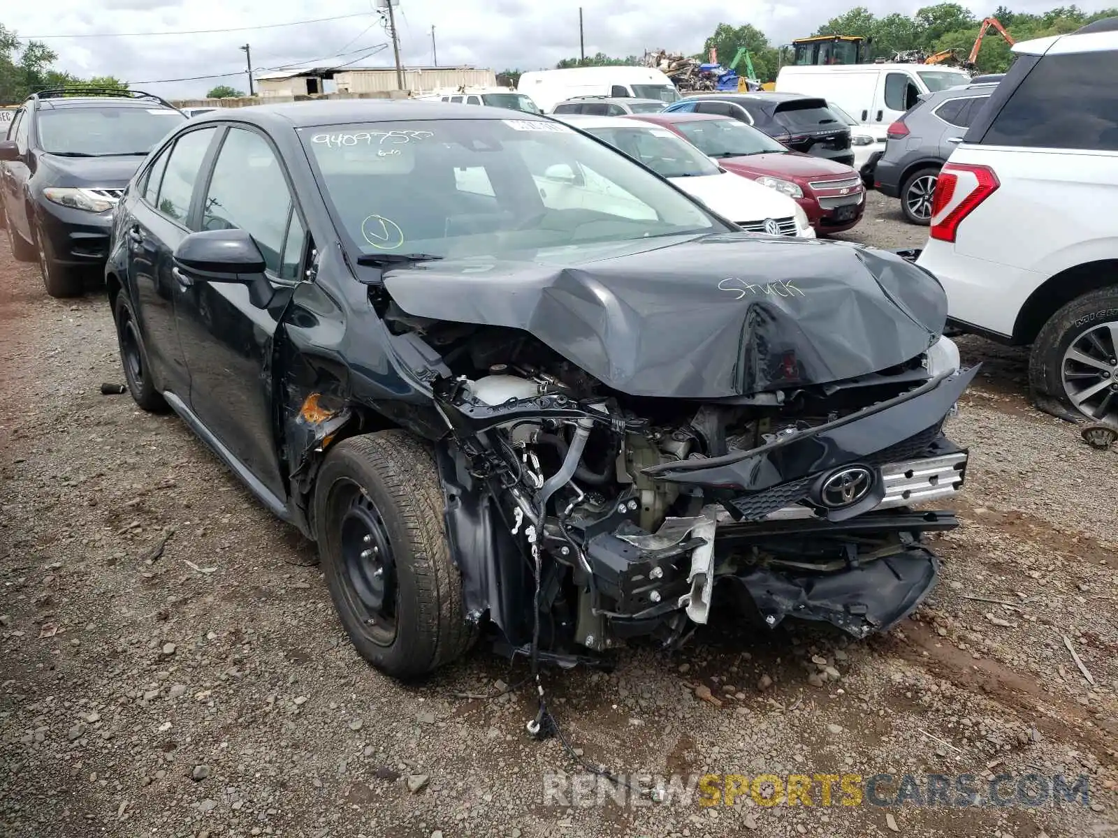 1 Photograph of a damaged car 5YFEPRAE8LP105511 TOYOTA COROLLA 2020