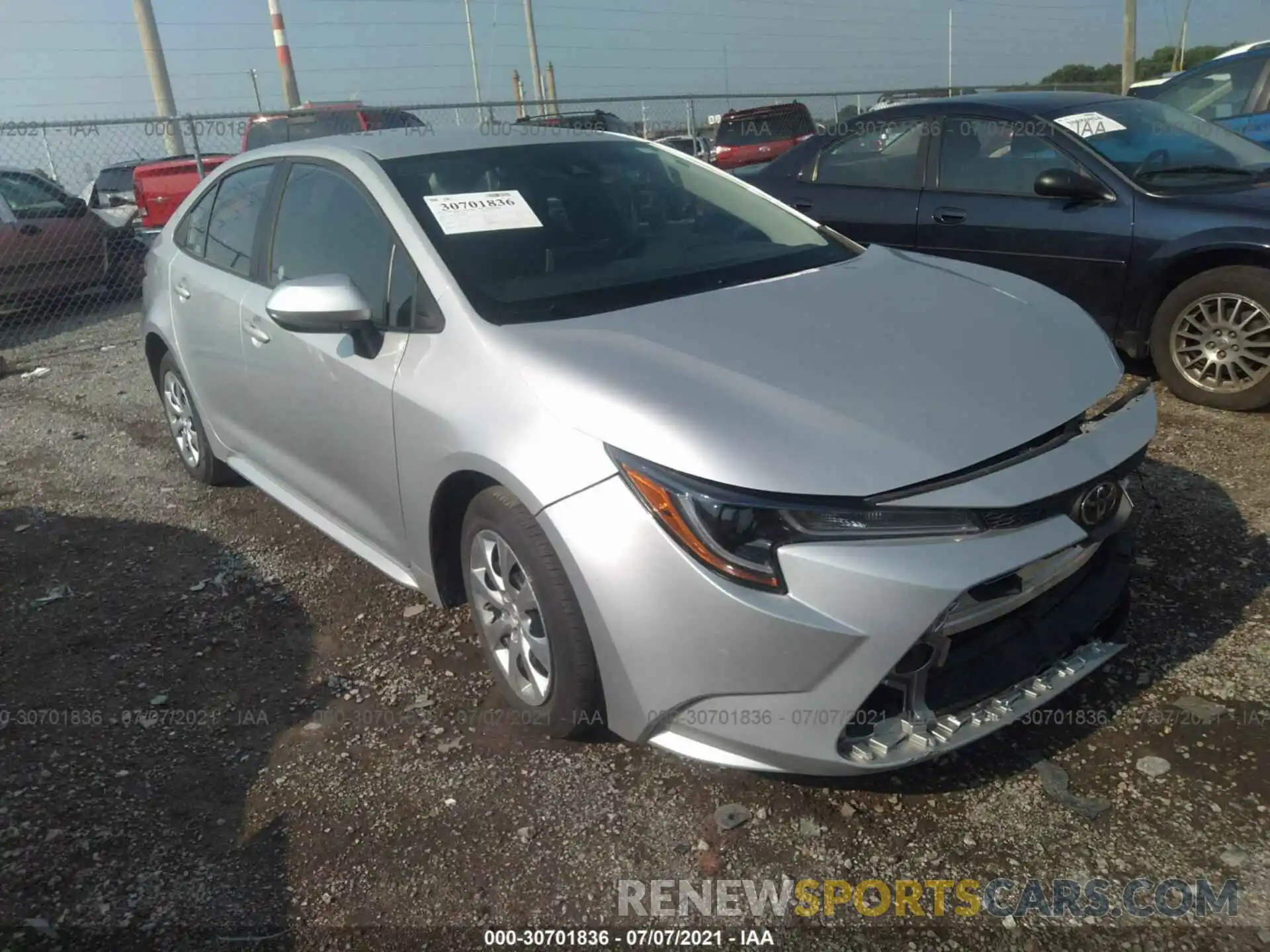 1 Photograph of a damaged car 5YFEPRAE8LP105640 TOYOTA COROLLA 2020