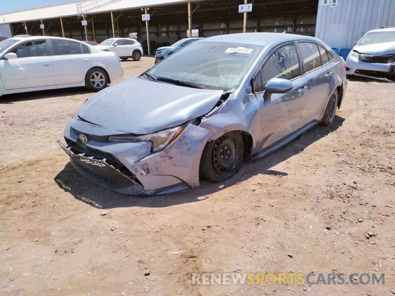 2 Photograph of a damaged car 5YFEPRAE8LP107341 TOYOTA COROLLA 2020