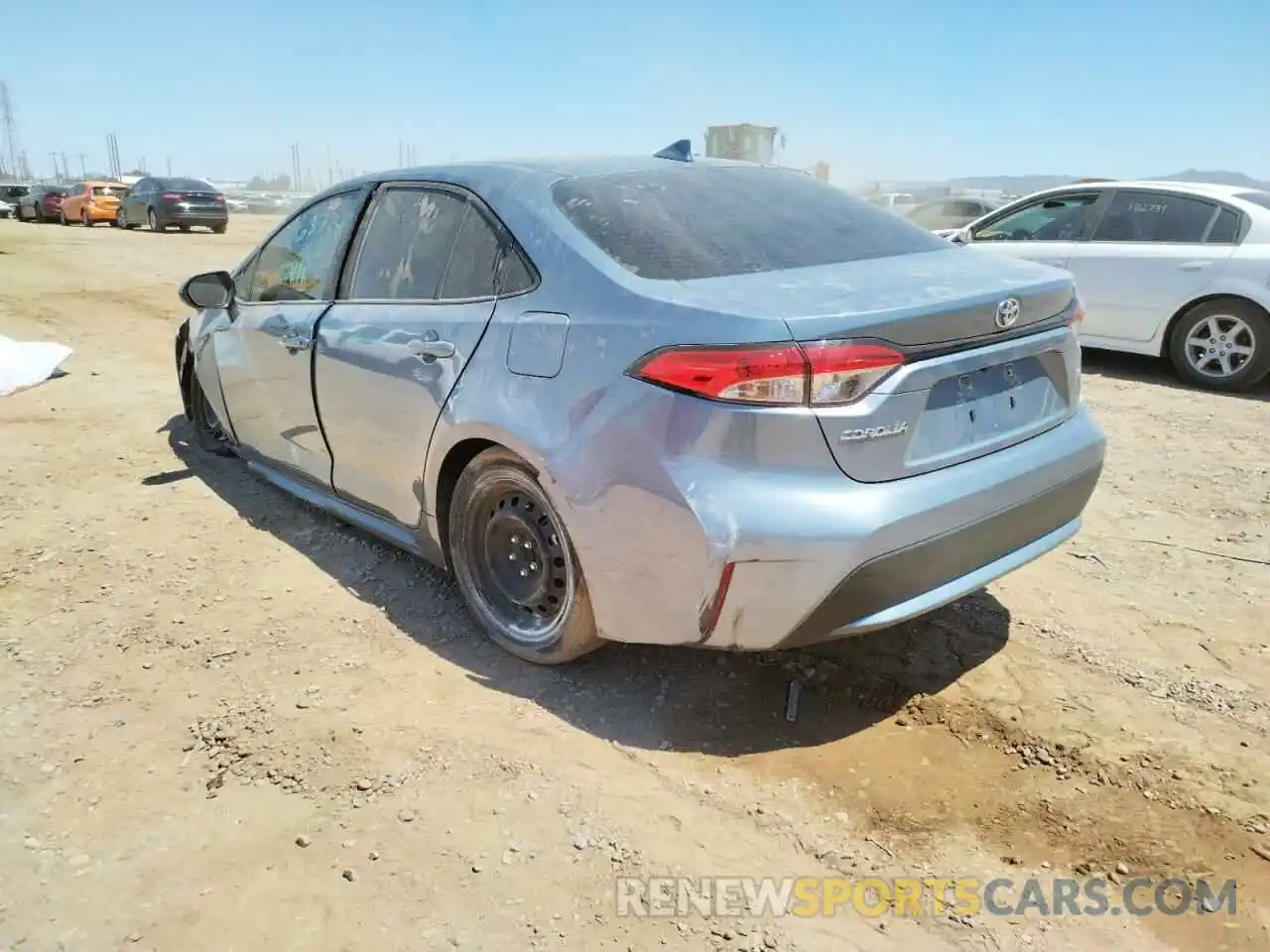 3 Photograph of a damaged car 5YFEPRAE8LP107341 TOYOTA COROLLA 2020