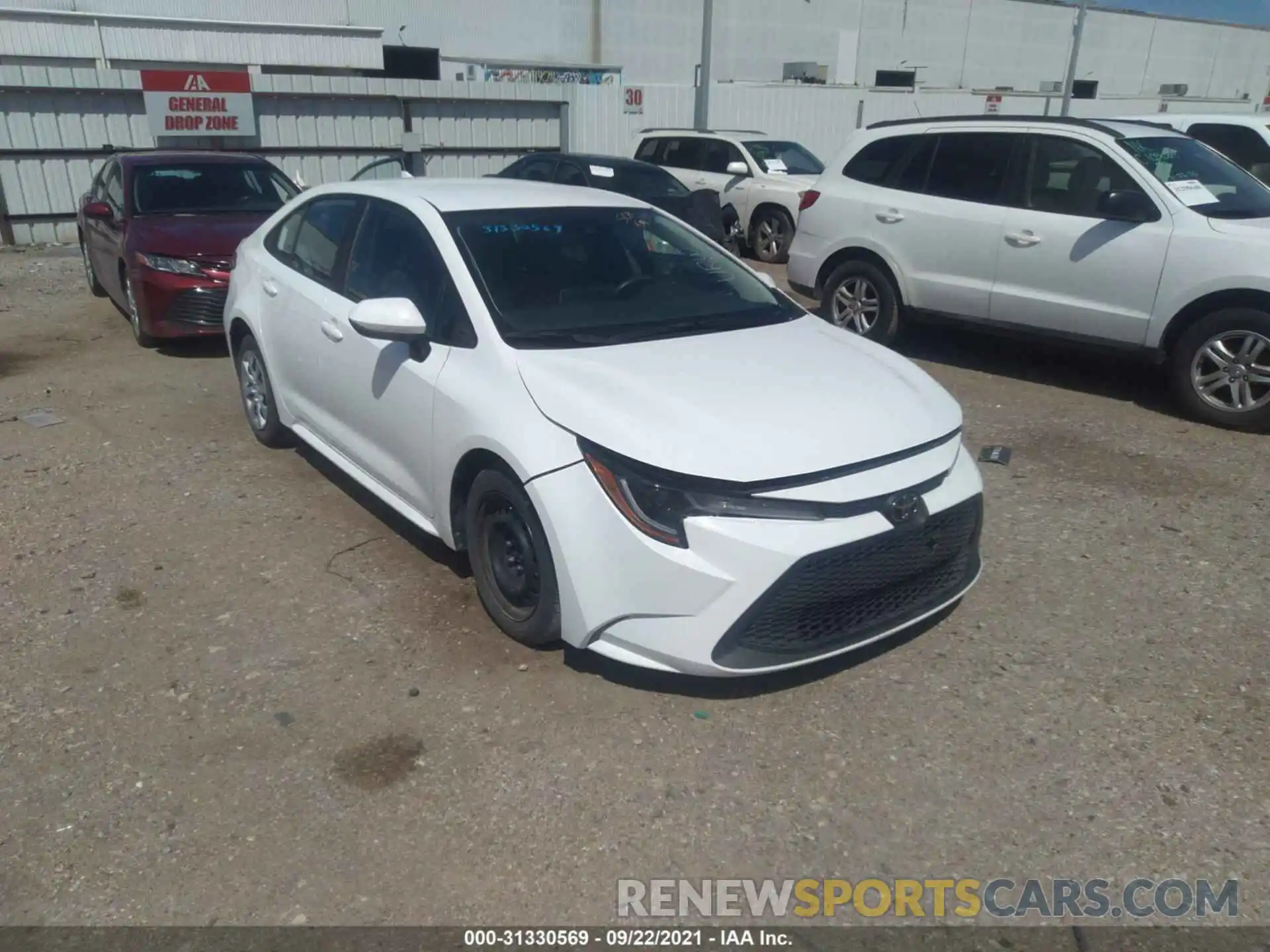 1 Photograph of a damaged car 5YFEPRAE8LP108215 TOYOTA COROLLA 2020