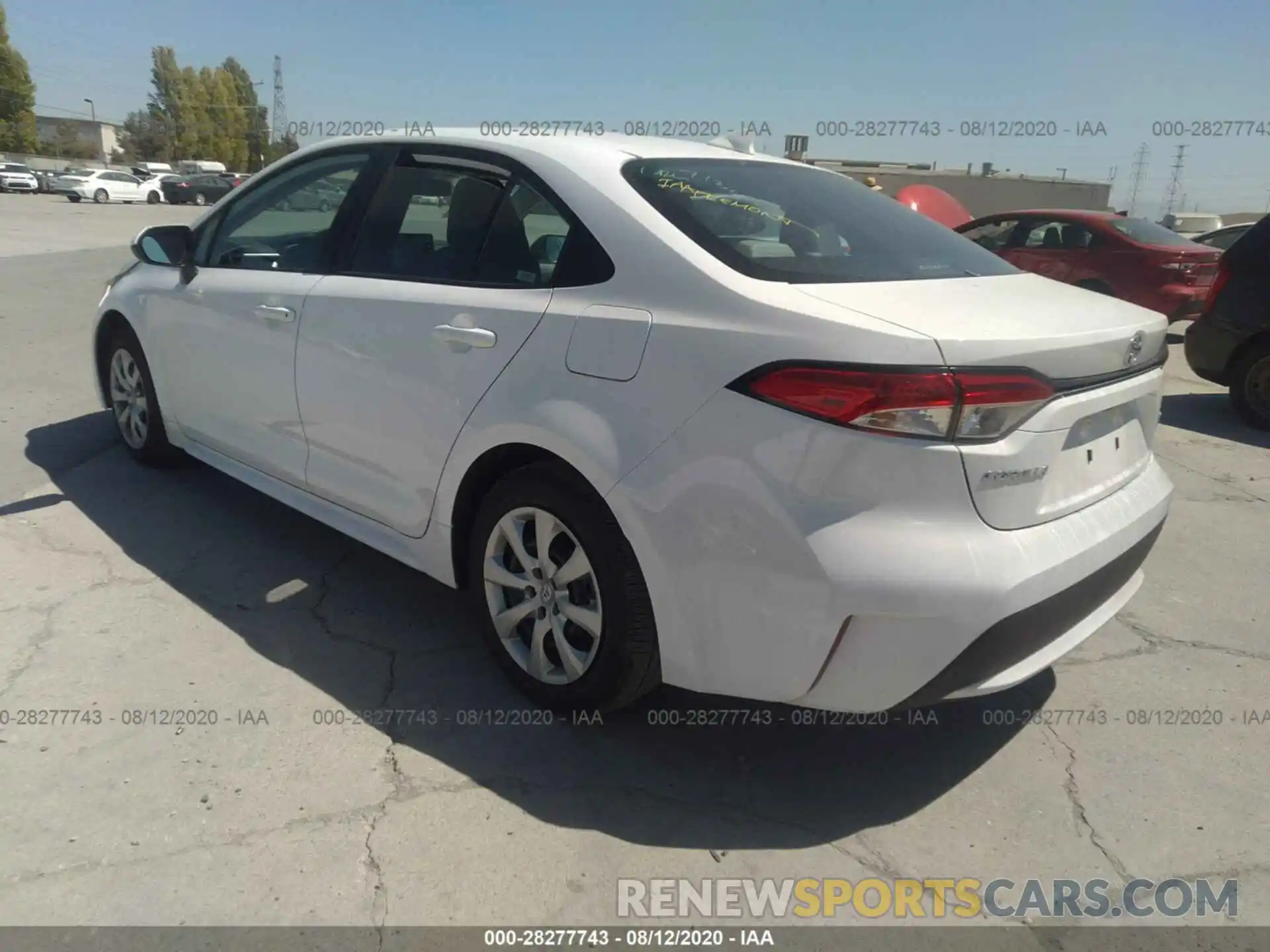 3 Photograph of a damaged car 5YFEPRAE8LP108344 TOYOTA COROLLA 2020