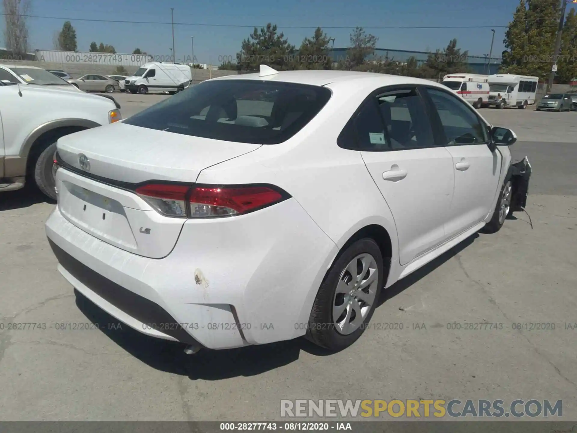 4 Photograph of a damaged car 5YFEPRAE8LP108344 TOYOTA COROLLA 2020