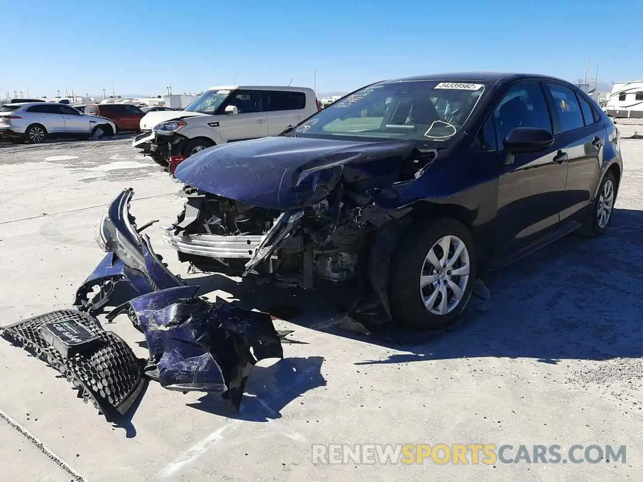 2 Photograph of a damaged car 5YFEPRAE8LP108781 TOYOTA COROLLA 2020