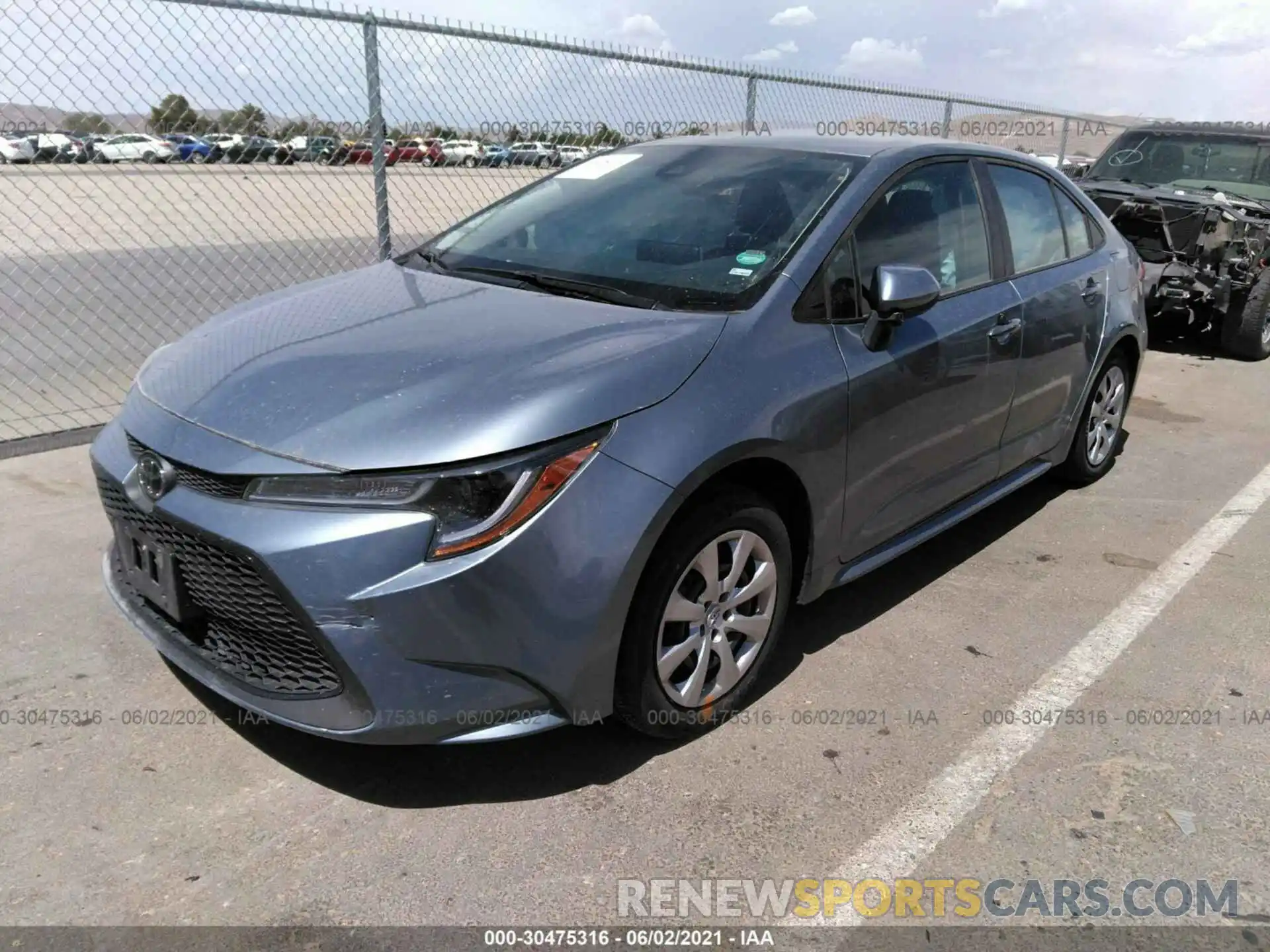 2 Photograph of a damaged car 5YFEPRAE8LP109025 TOYOTA COROLLA 2020