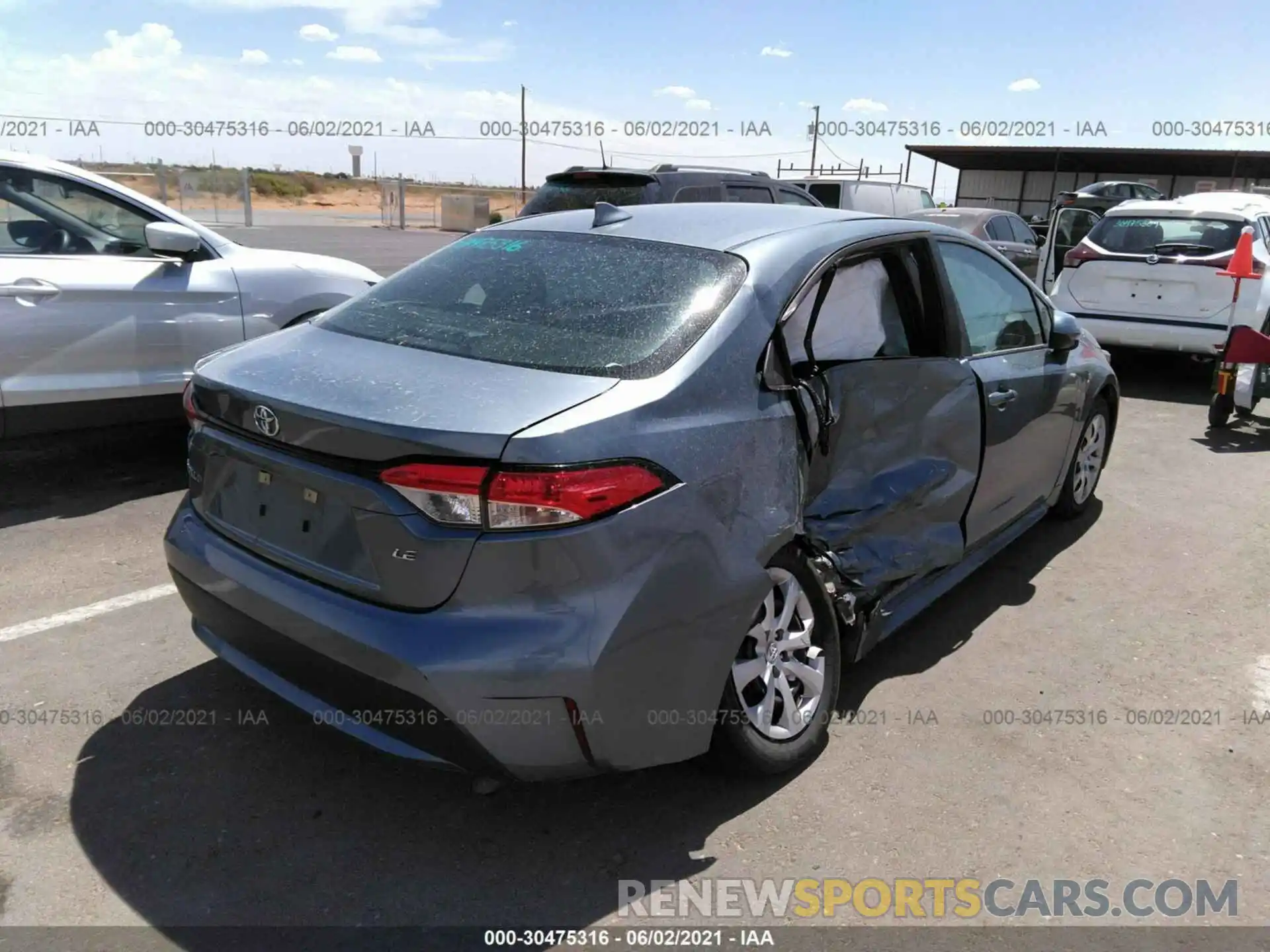 4 Photograph of a damaged car 5YFEPRAE8LP109025 TOYOTA COROLLA 2020