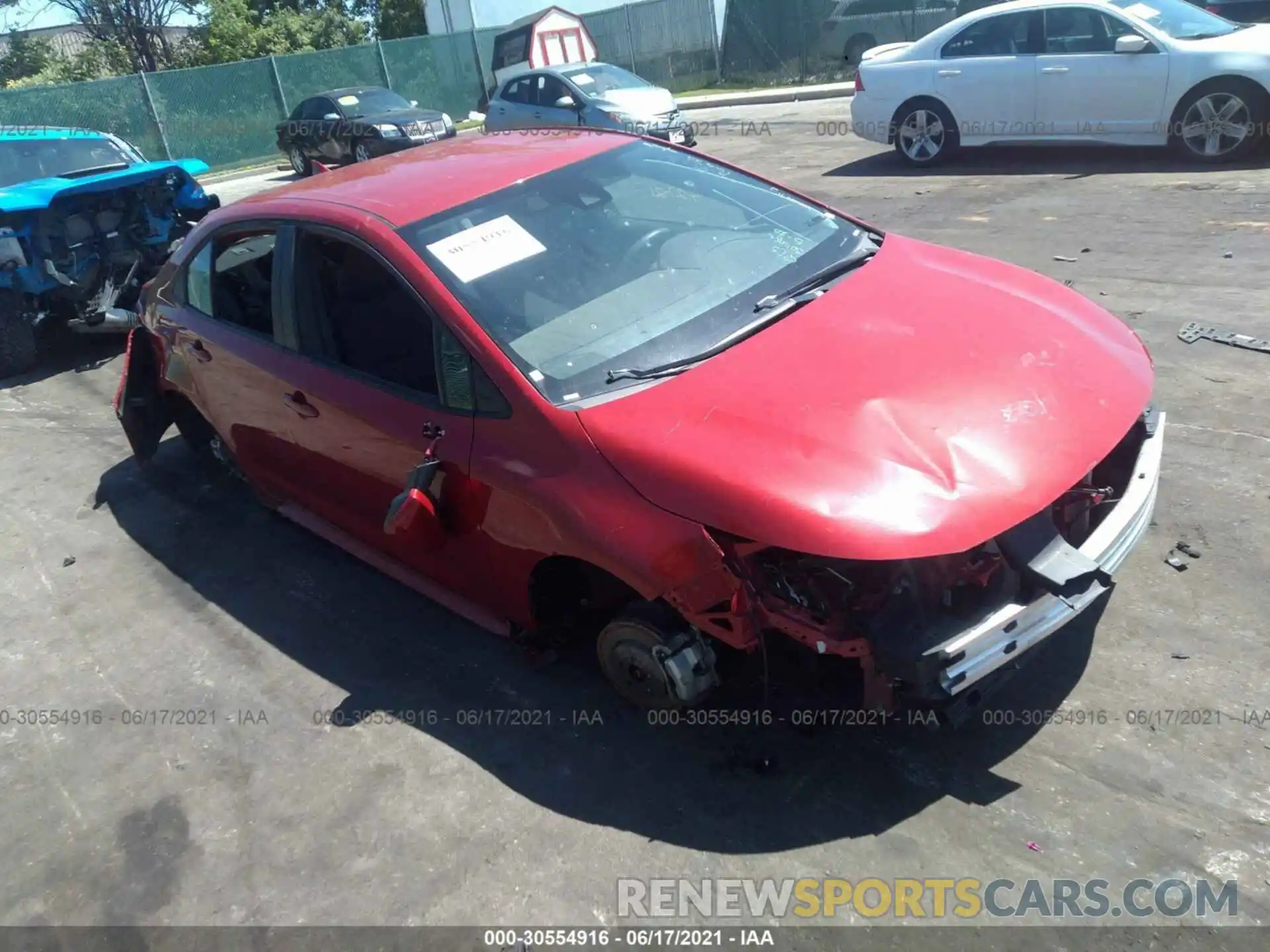 1 Photograph of a damaged car 5YFEPRAE8LP113771 TOYOTA COROLLA 2020