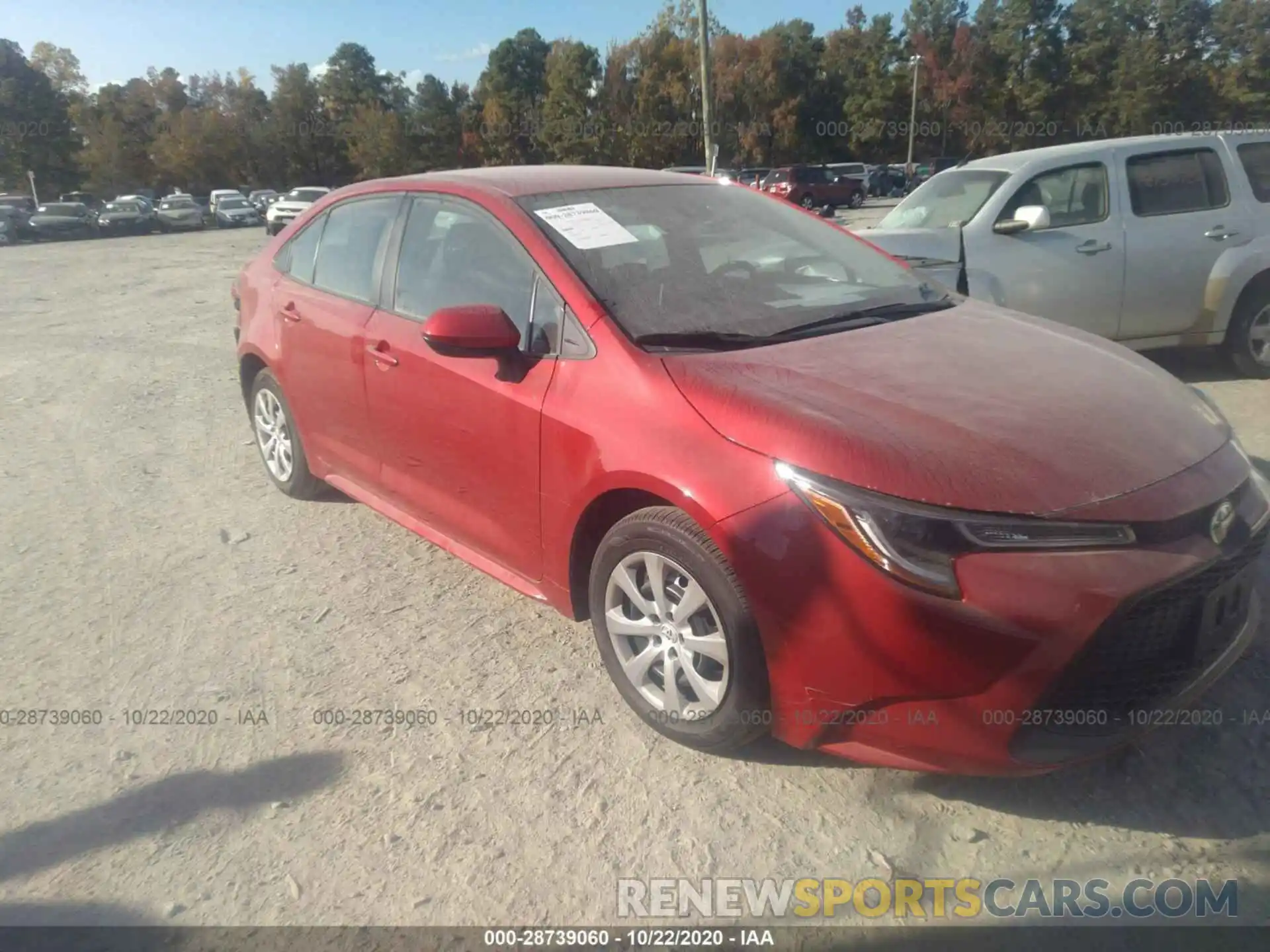 1 Photograph of a damaged car 5YFEPRAE8LP114726 TOYOTA COROLLA 2020