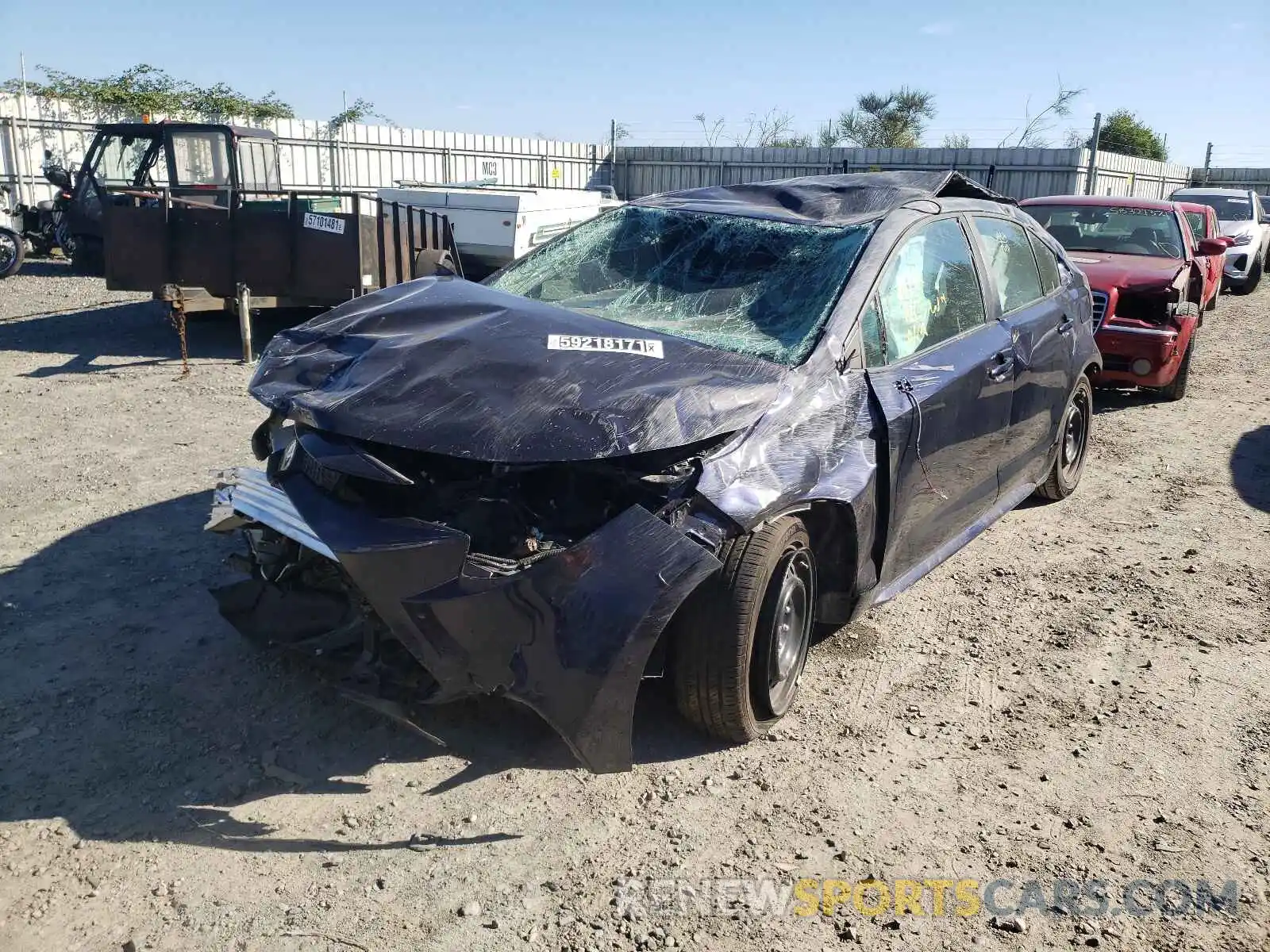 2 Photograph of a damaged car 5YFEPRAE8LP115861 TOYOTA COROLLA 2020