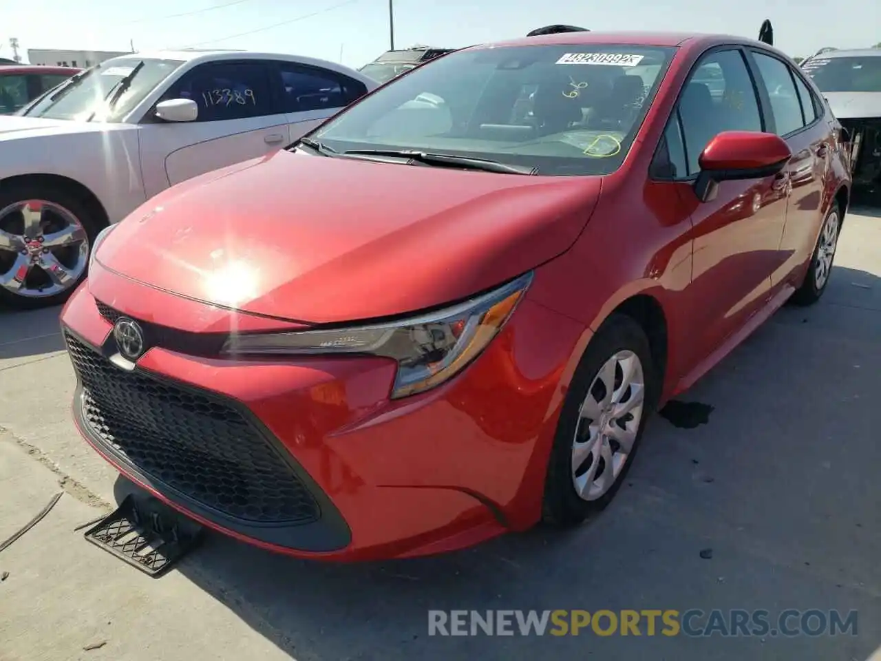 2 Photograph of a damaged car 5YFEPRAE8LP116203 TOYOTA COROLLA 2020