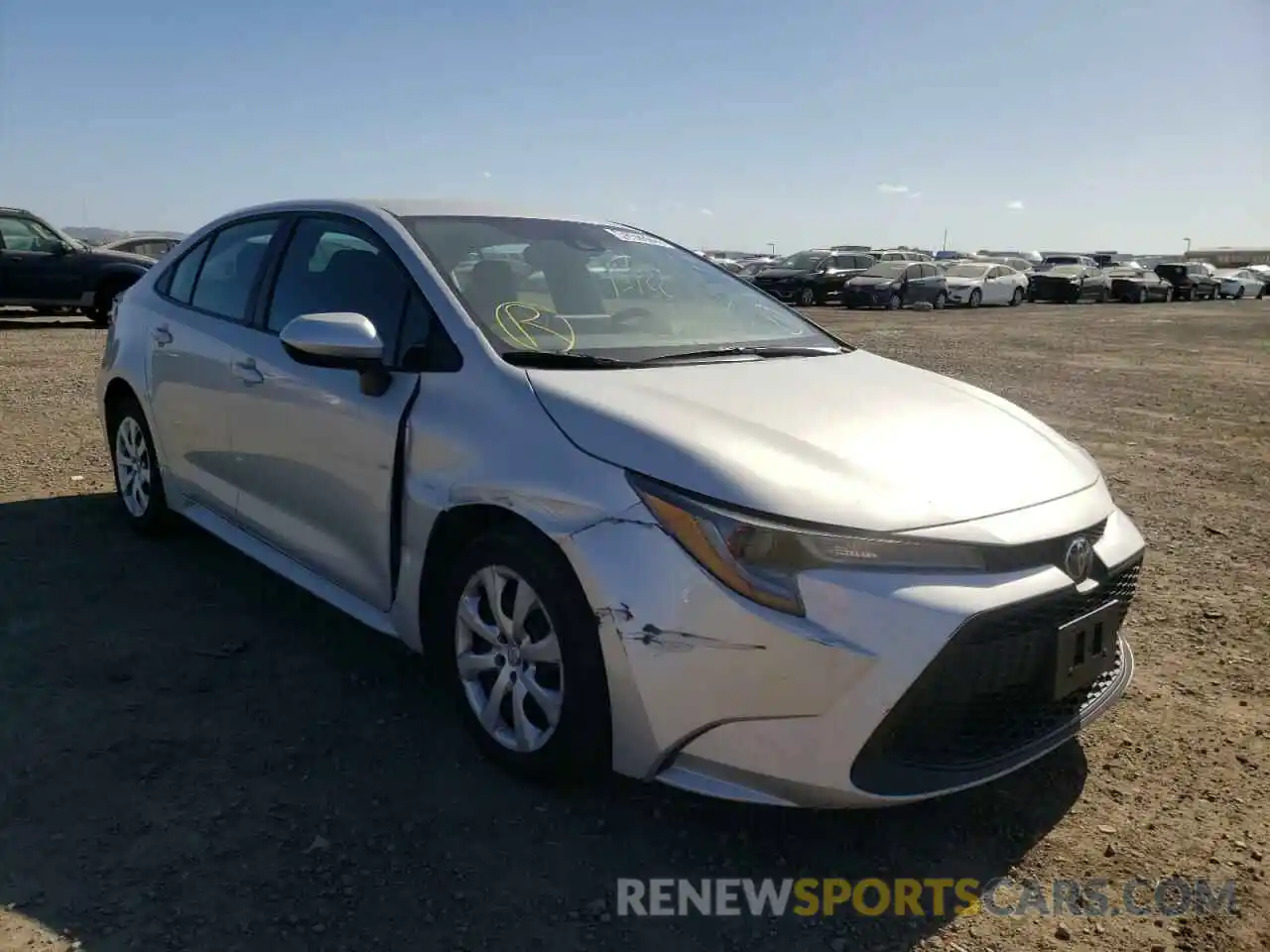 1 Photograph of a damaged car 5YFEPRAE8LP117190 TOYOTA COROLLA 2020