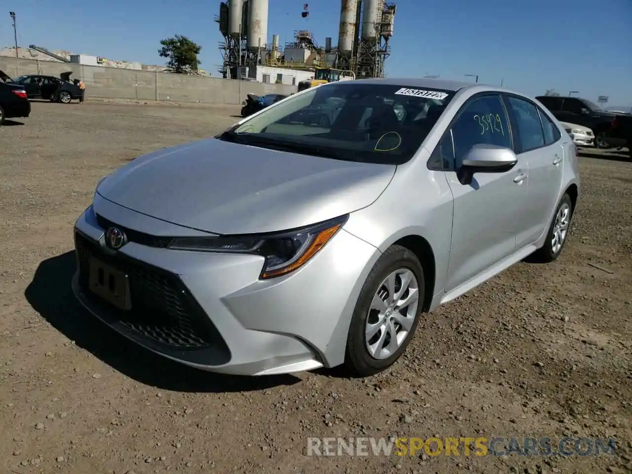 2 Photograph of a damaged car 5YFEPRAE8LP117190 TOYOTA COROLLA 2020