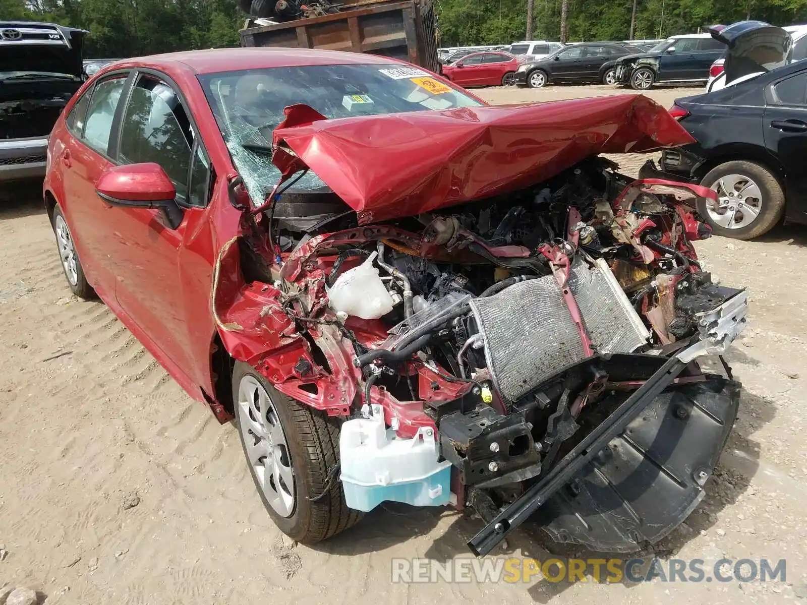 1 Photograph of a damaged car 5YFEPRAE8LP117660 TOYOTA COROLLA 2020