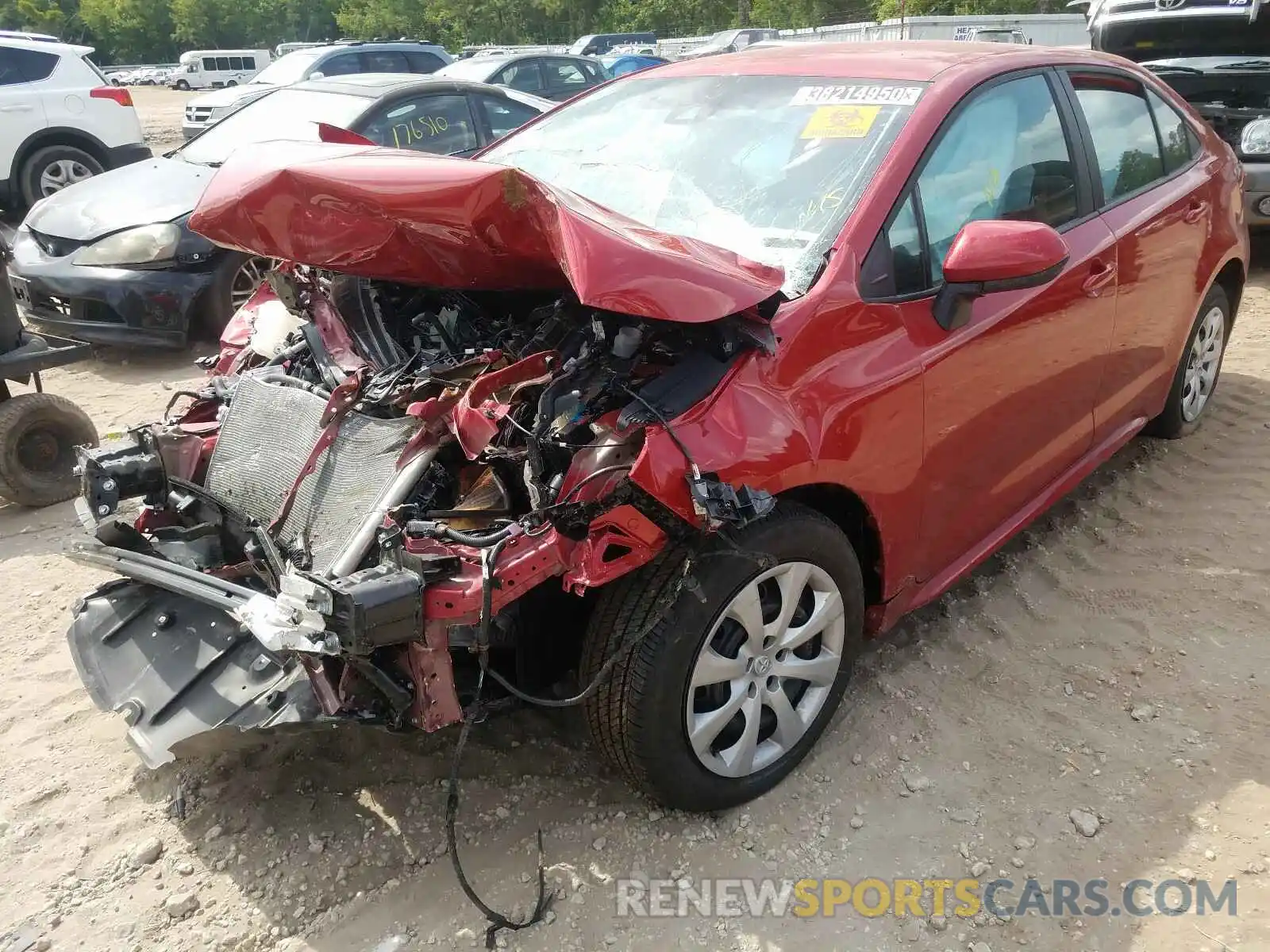 2 Photograph of a damaged car 5YFEPRAE8LP117660 TOYOTA COROLLA 2020