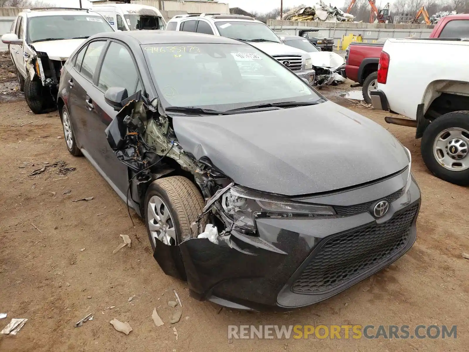 1 Photograph of a damaged car 5YFEPRAE8LP118629 TOYOTA COROLLA 2020