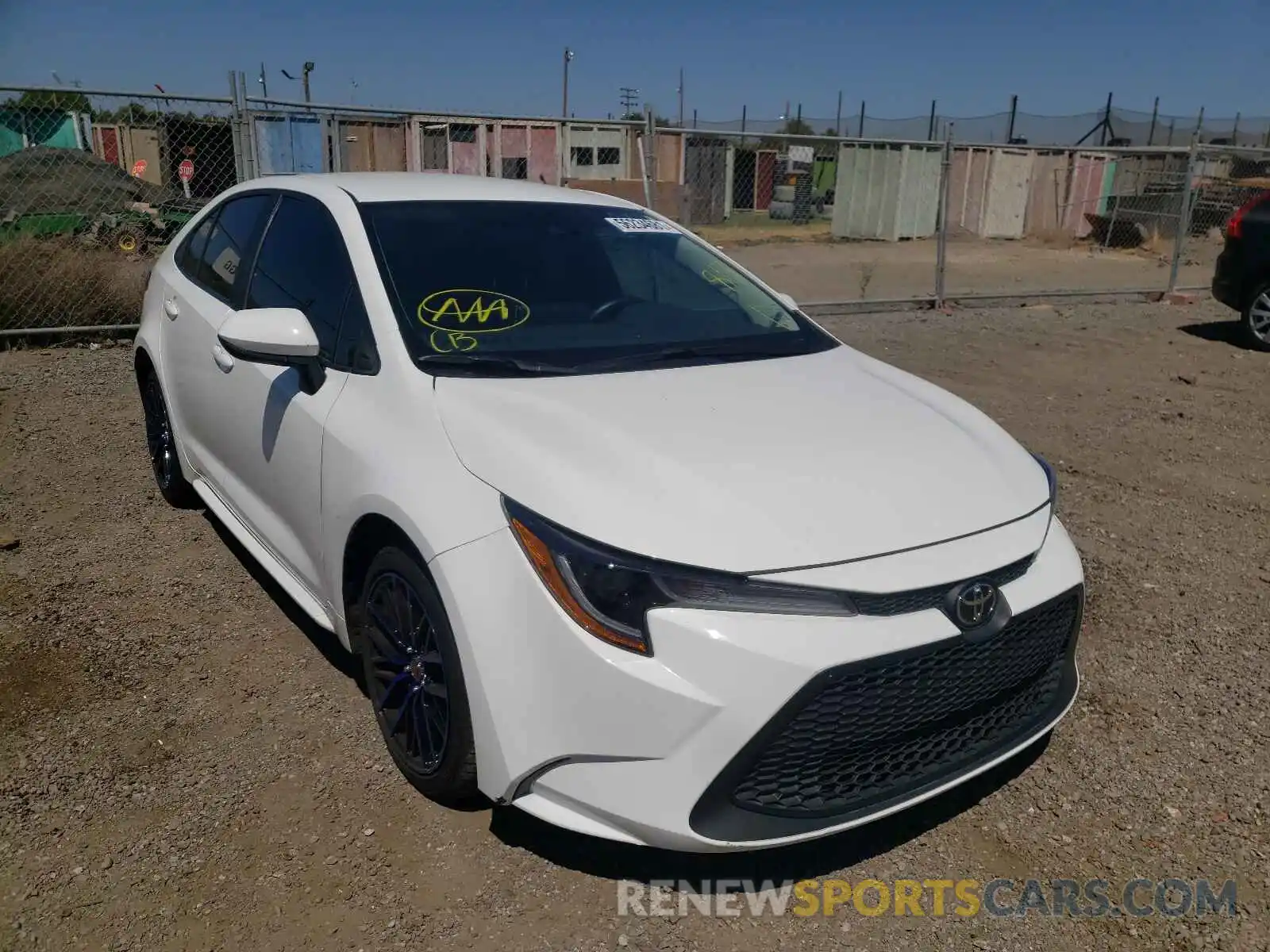 1 Photograph of a damaged car 5YFEPRAE8LP119814 TOYOTA COROLLA 2020