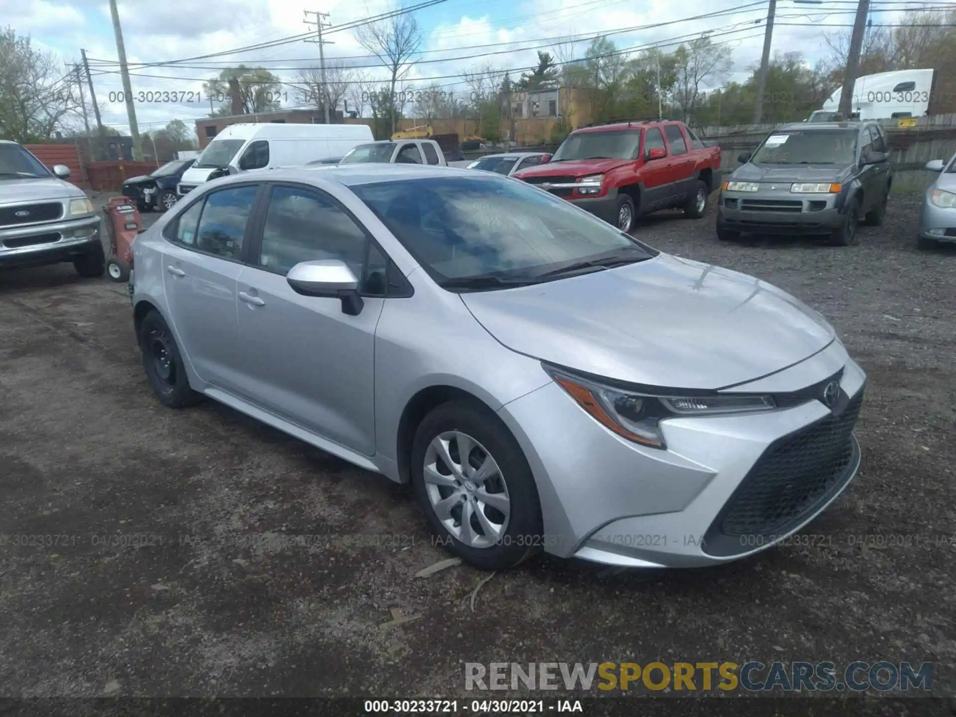 1 Photograph of a damaged car 5YFEPRAE8LP121529 TOYOTA COROLLA 2020