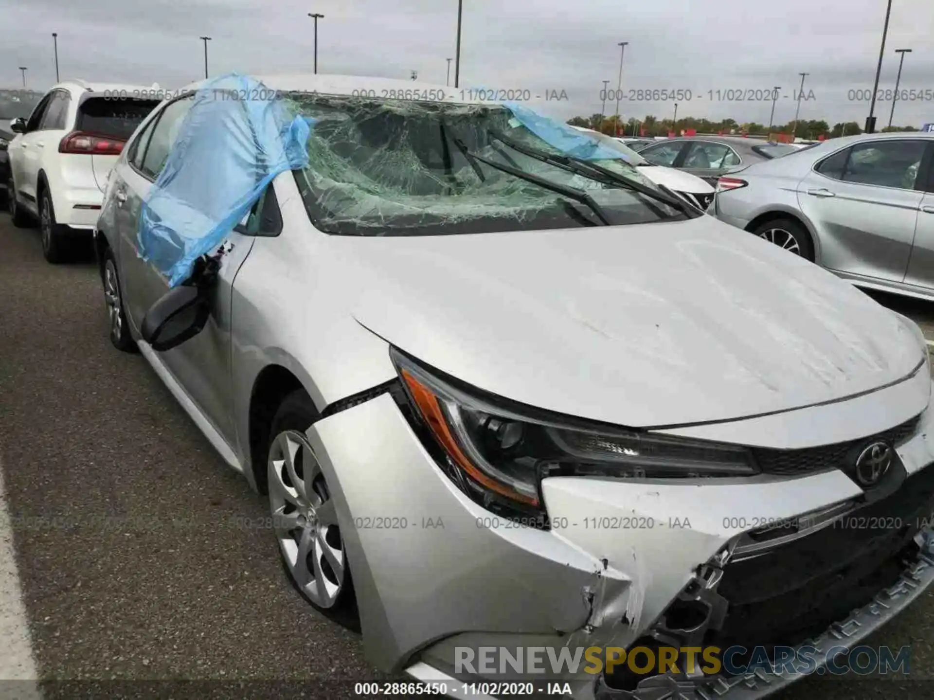 14 Photograph of a damaged car 5YFEPRAE8LP121563 TOYOTA COROLLA 2020