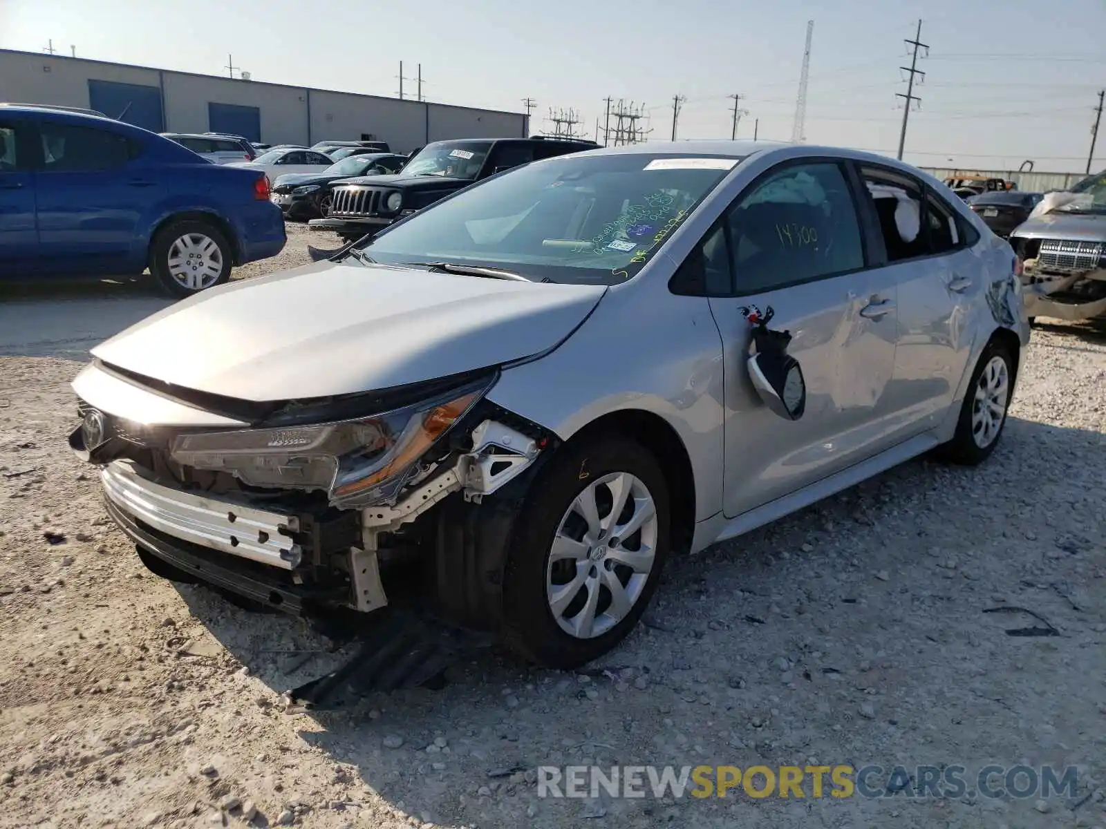 2 Photograph of a damaged car 5YFEPRAE8LP122325 TOYOTA COROLLA 2020