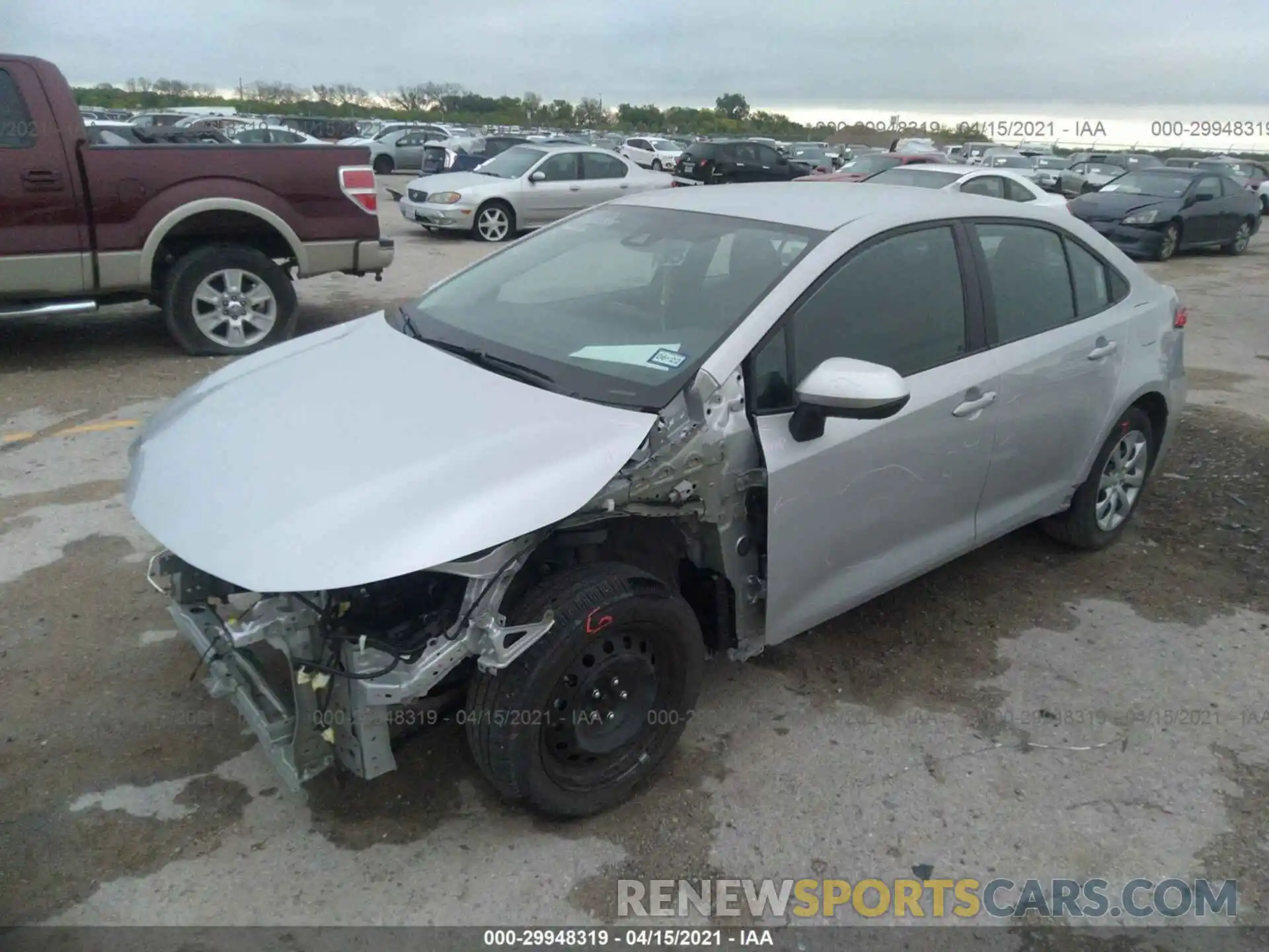 2 Photograph of a damaged car 5YFEPRAE8LP122387 TOYOTA COROLLA 2020