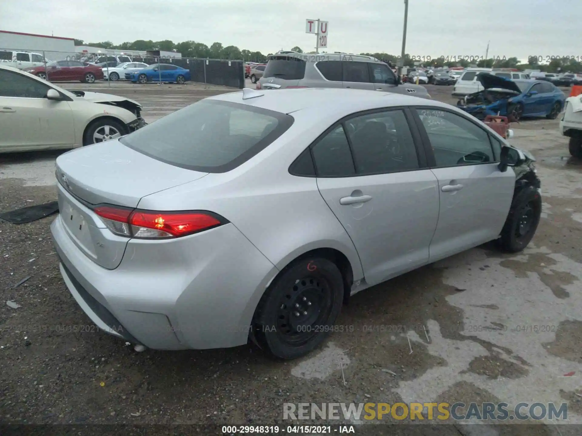 4 Photograph of a damaged car 5YFEPRAE8LP122387 TOYOTA COROLLA 2020