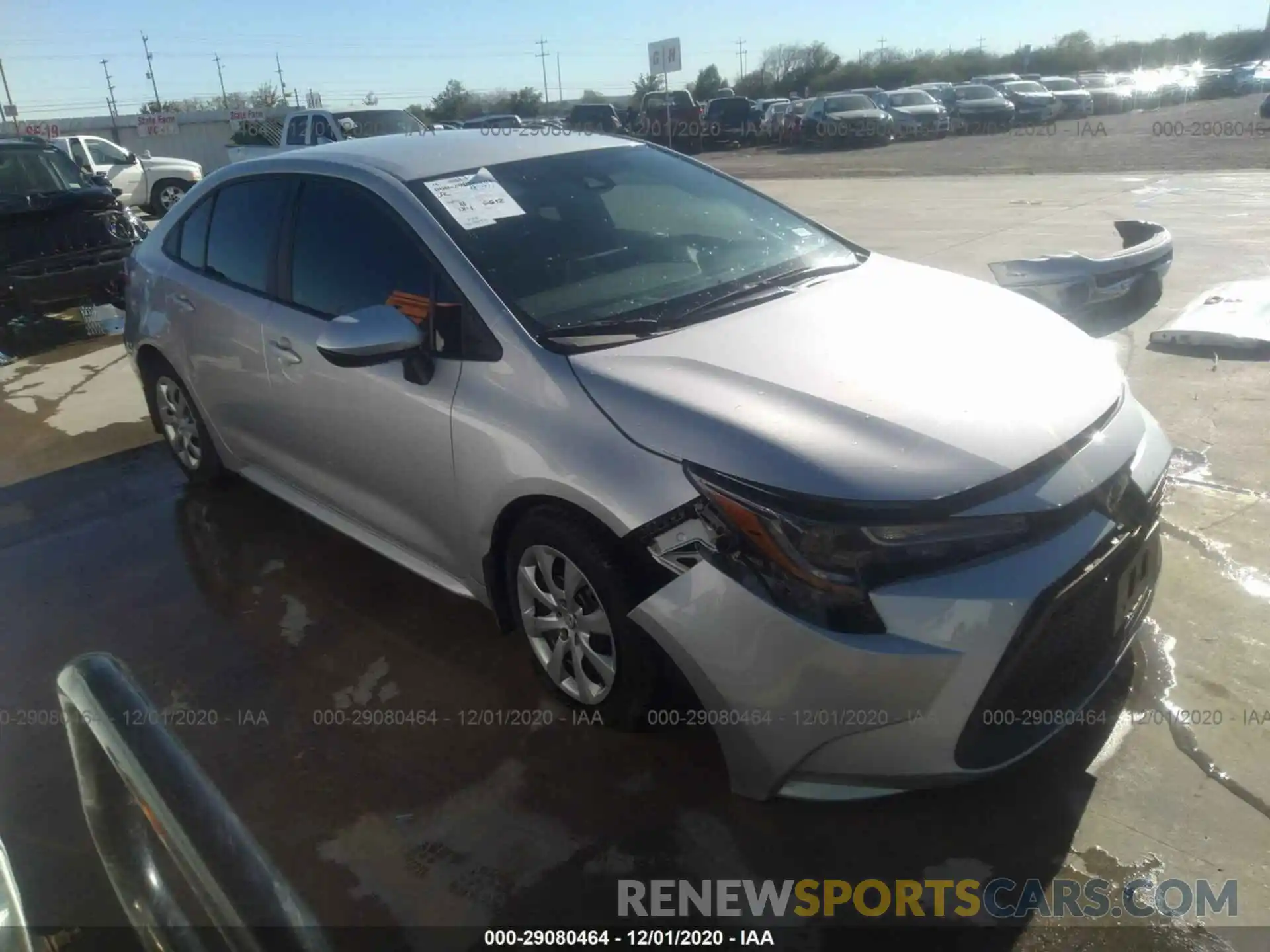 1 Photograph of a damaged car 5YFEPRAE8LP124432 TOYOTA COROLLA 2020