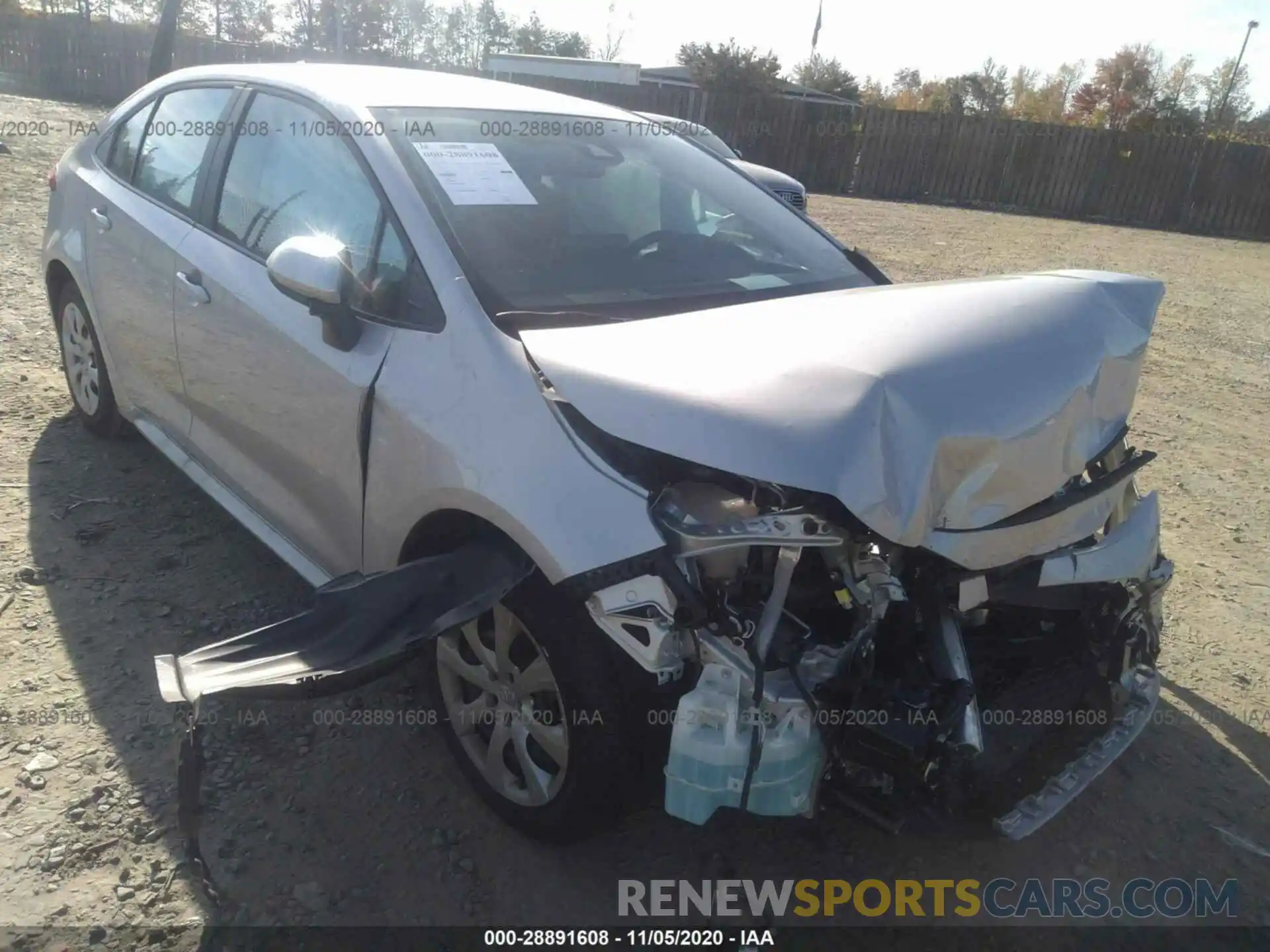 1 Photograph of a damaged car 5YFEPRAE8LP126164 TOYOTA COROLLA 2020