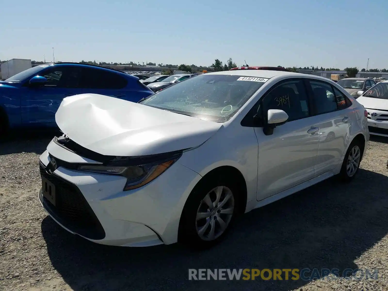 2 Photograph of a damaged car 5YFEPRAE8LP127895 TOYOTA COROLLA 2020