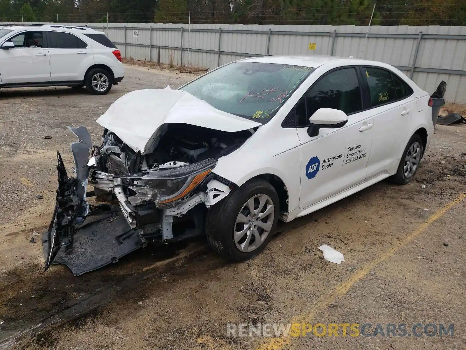 2 Photograph of a damaged car 5YFEPRAE8LP128366 TOYOTA COROLLA 2020