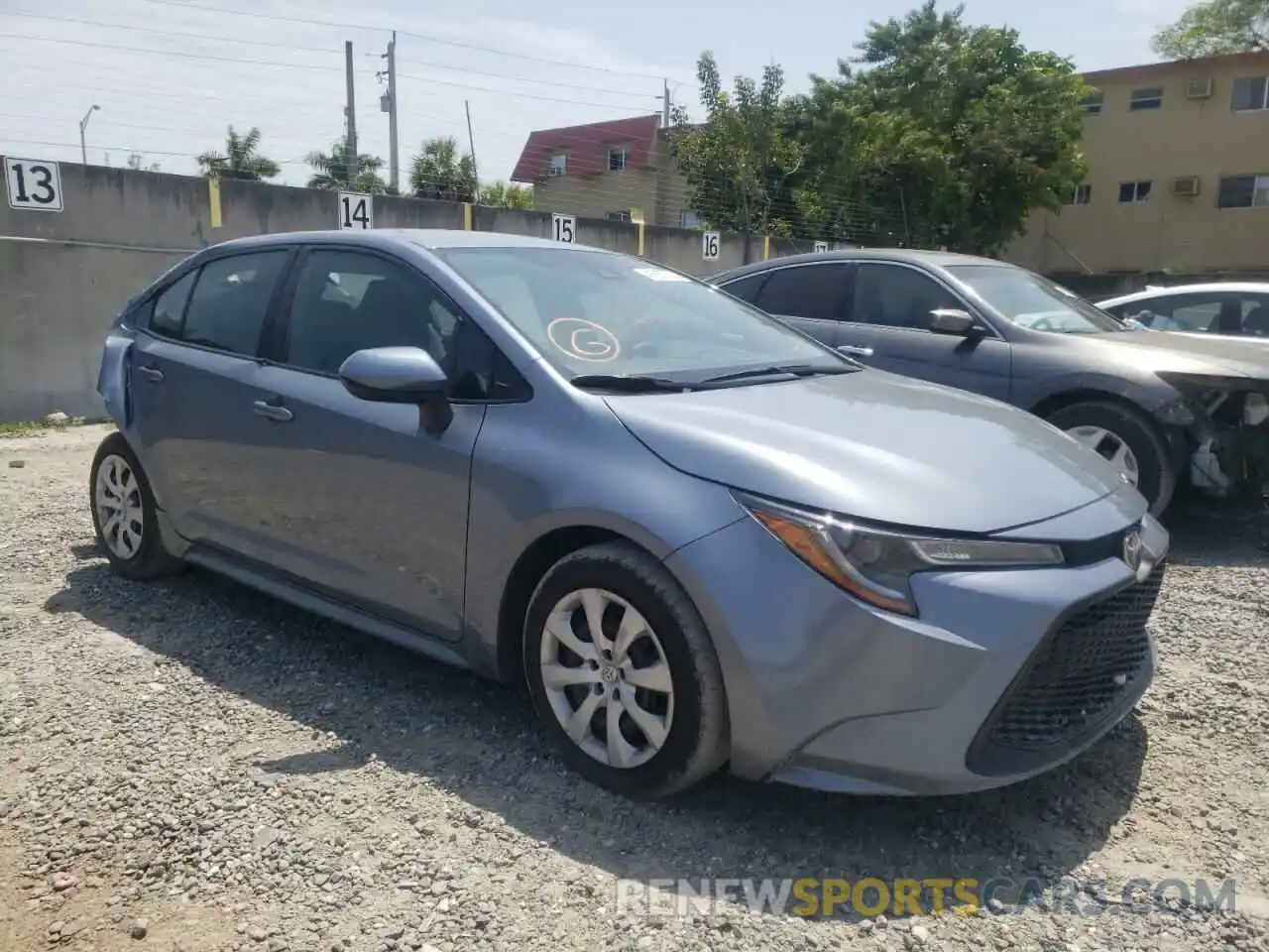 1 Photograph of a damaged car 5YFEPRAE8LP128450 TOYOTA COROLLA 2020