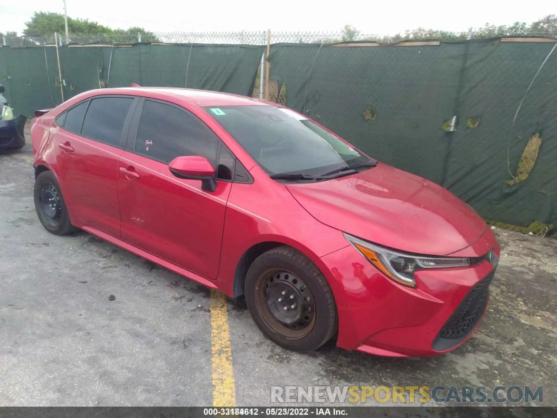 1 Photograph of a damaged car 5YFEPRAE8LP129145 TOYOTA COROLLA 2020